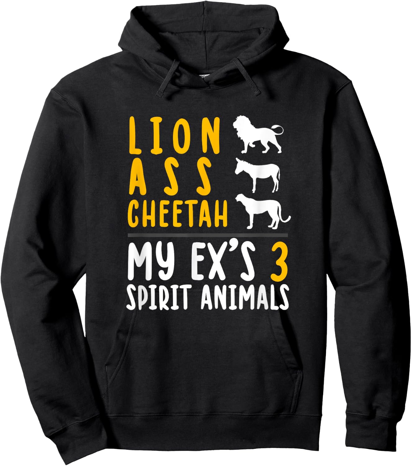 Lion Ass Cheetah Funny Recently Divorced Break Up Gift Hoodie - Hoodie | Black