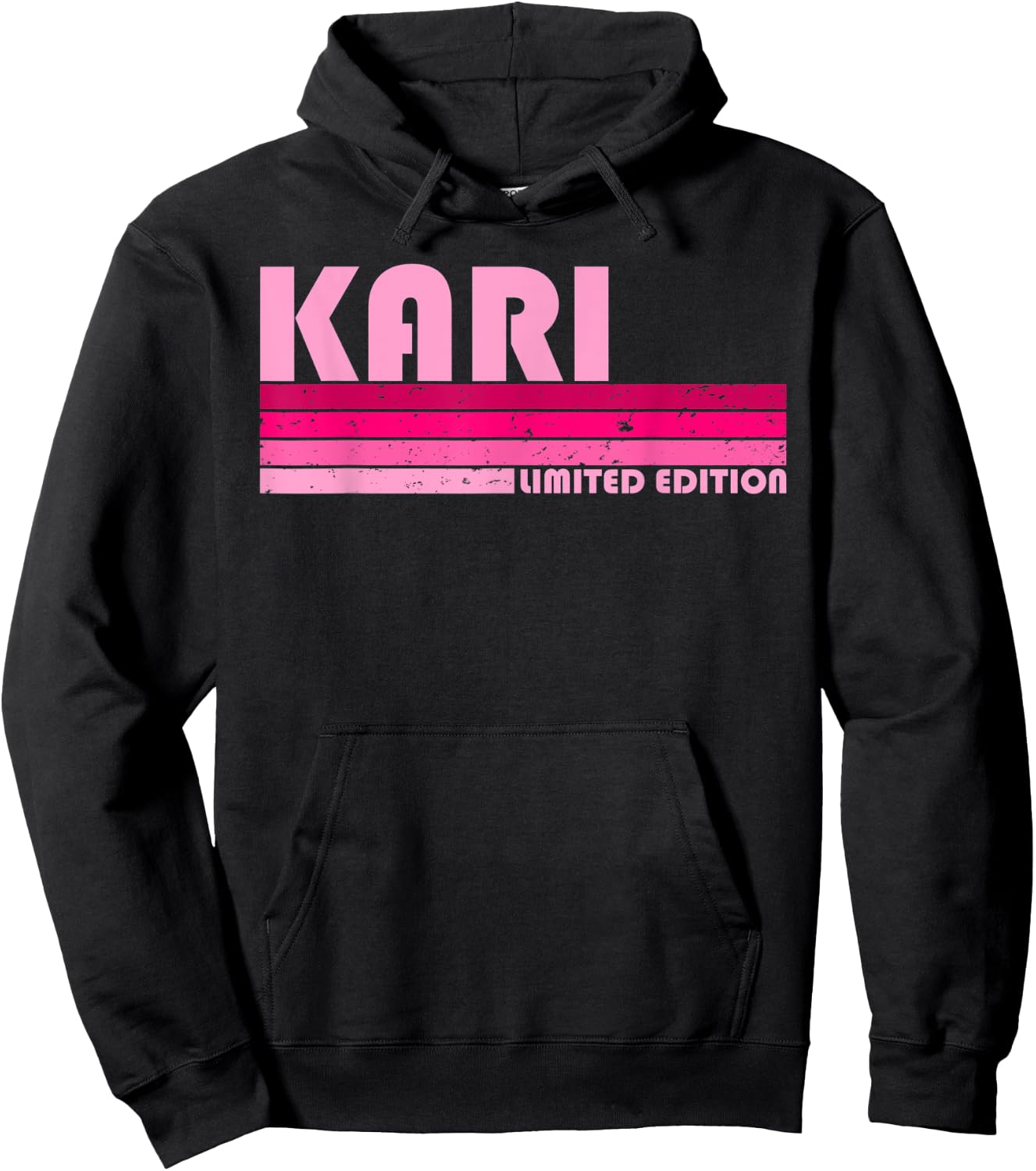 KARI Name Personalized Retro Vintage 80s 90s Birthday Hoodie - Hoodie | Black