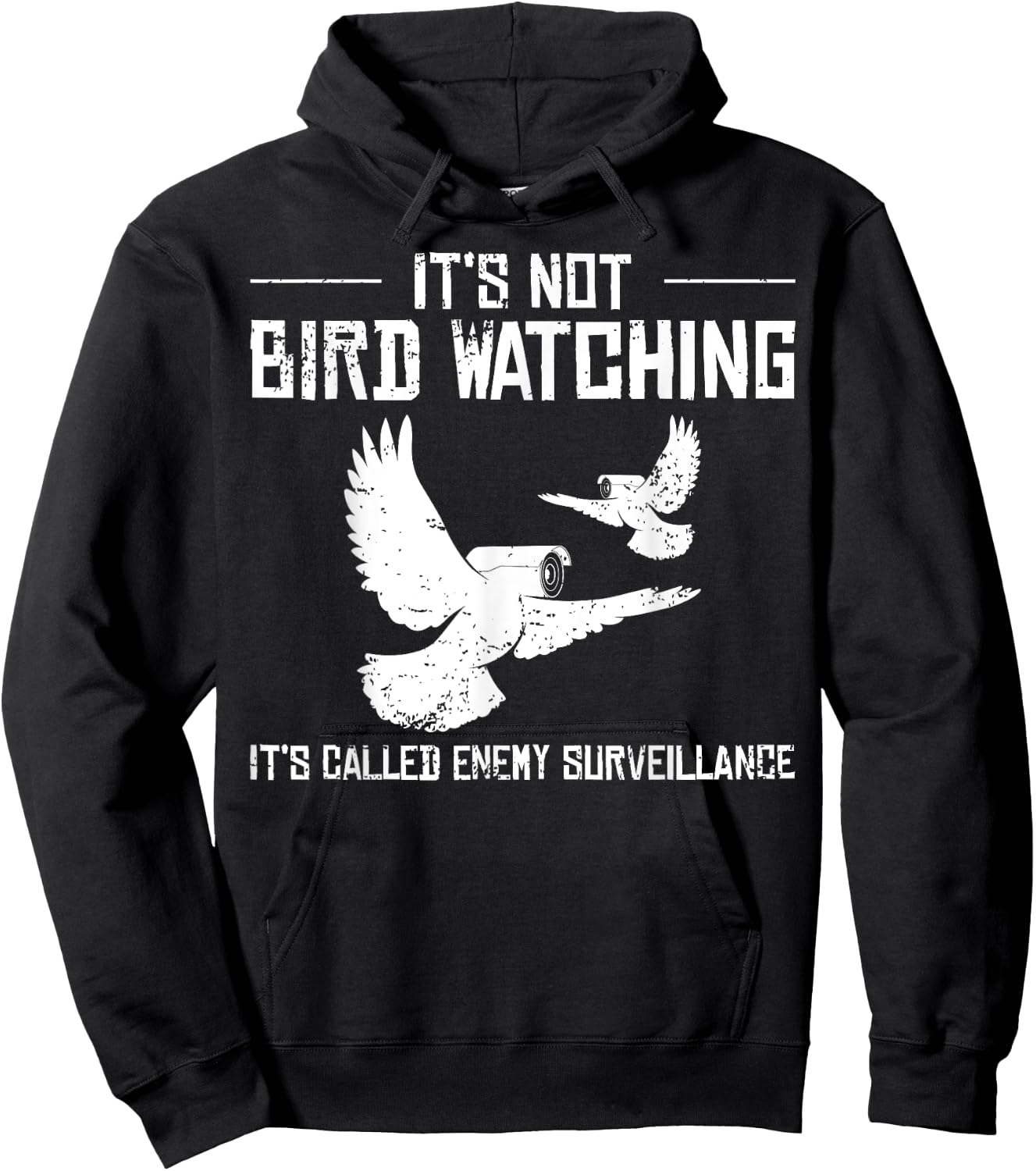 Bird Watching Government Conspiracy Birds Aren’t Real Hoodie - Hoodie | Black