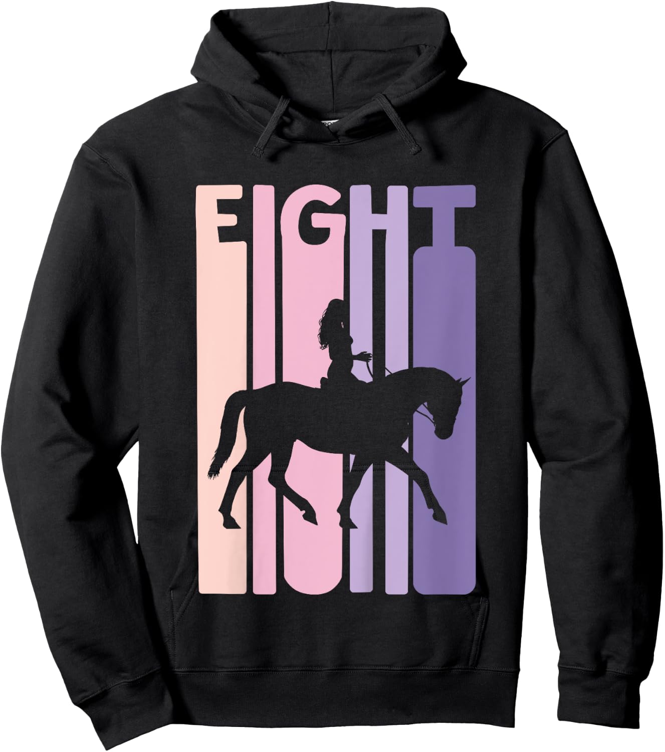 8th Birthday Gift Horse Rider Fan 8 Years Girls Hoodie - Hoodie | Black