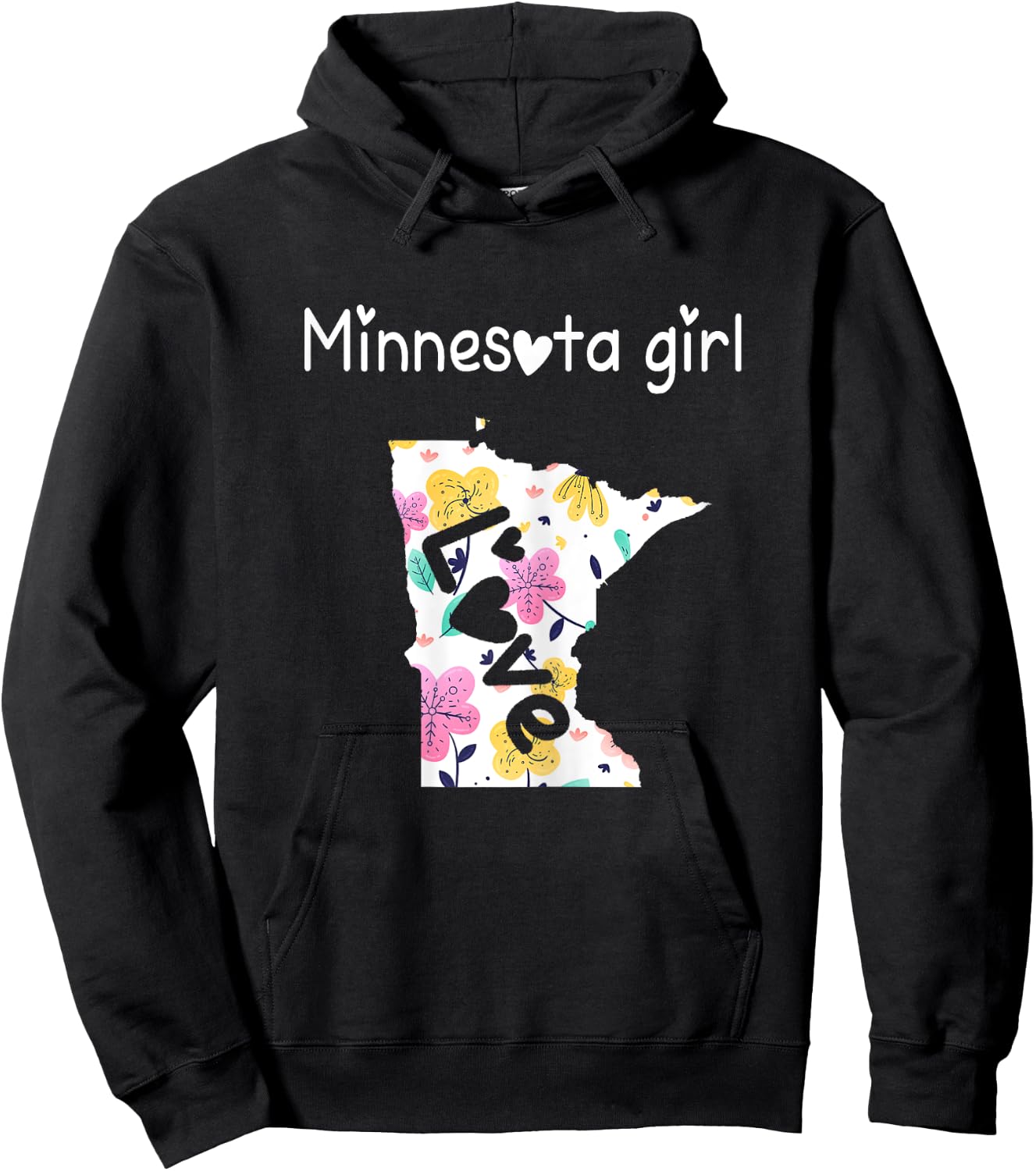Minnesota Girl Shirt I Love Minnesota Home Gift Hoodie - Hoodie | Black
