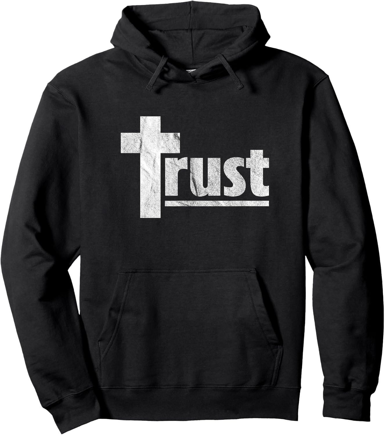 Trust Cross Crucifix Christian Religious Spiritual Faith Hoodie - Hoodie | Black
