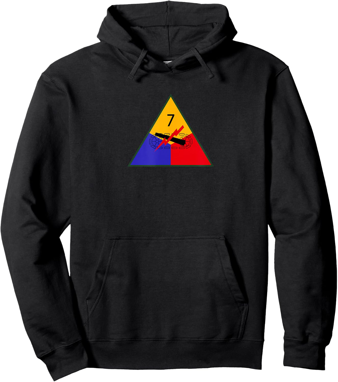 7th Armored Division Shirt Army WWII Lucky Seventh Hoodie - Hoodie | Black