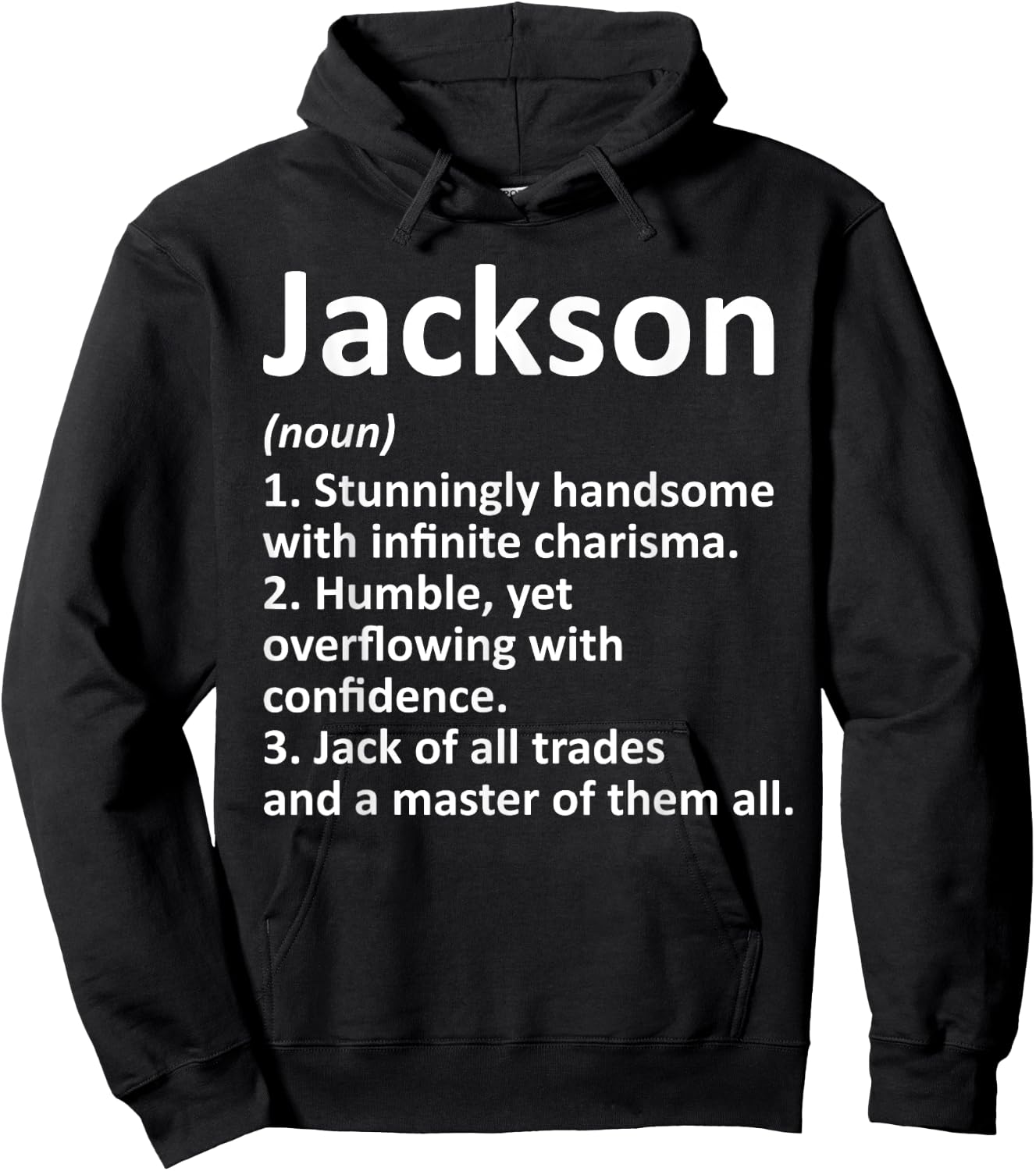 JACKSON Definition Personalized Name Funny Birthday Gift Hoodie - Hoodie | Black