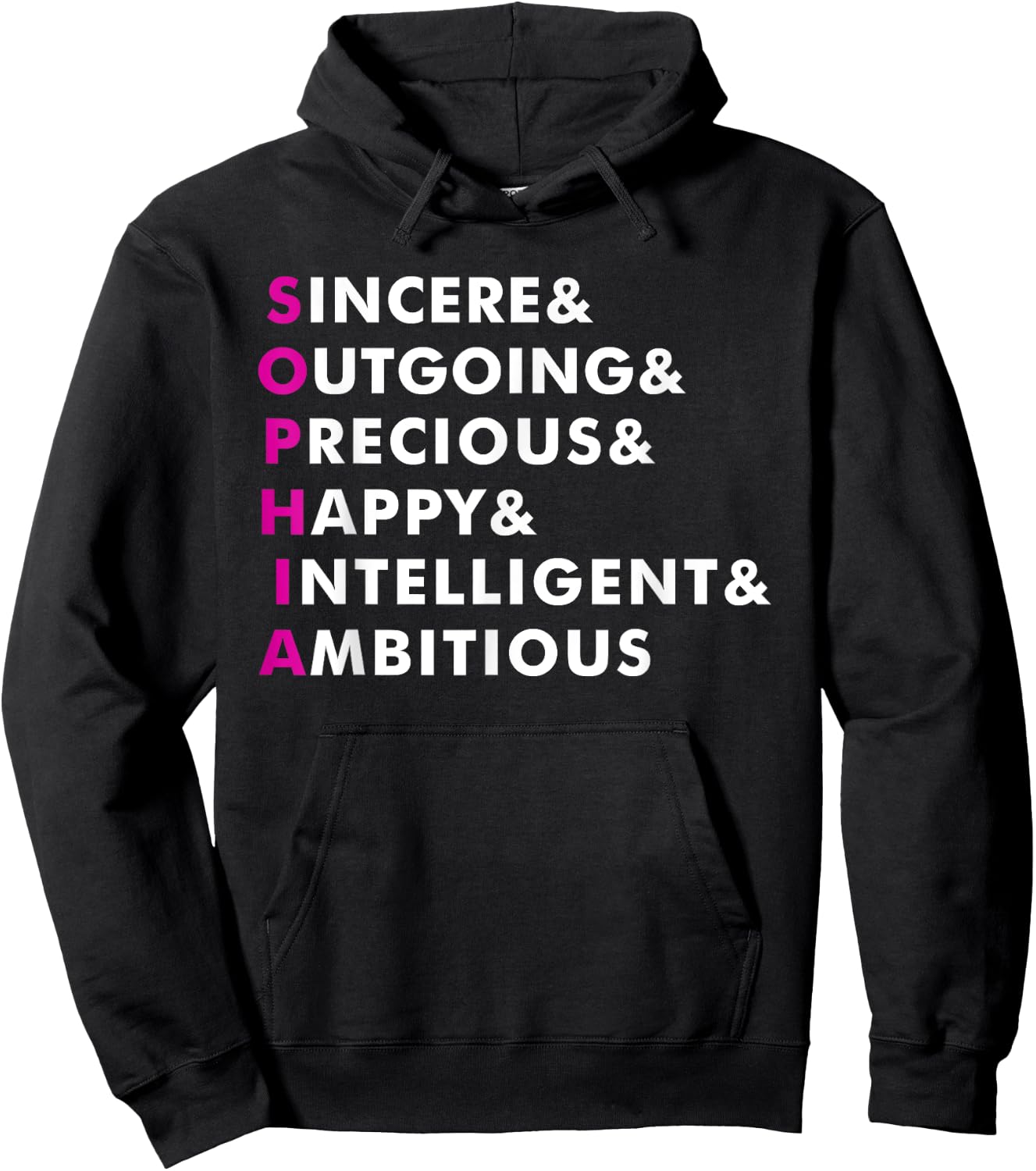 Sophia Name Shirt Personalized Gift Hoodie - Hoodie | Black