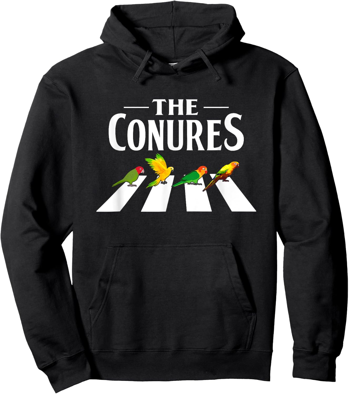 Sun Conure Parrot Pedestrian Design for a Conure Owner , Black, Small Hoodie - Hoodie | Black