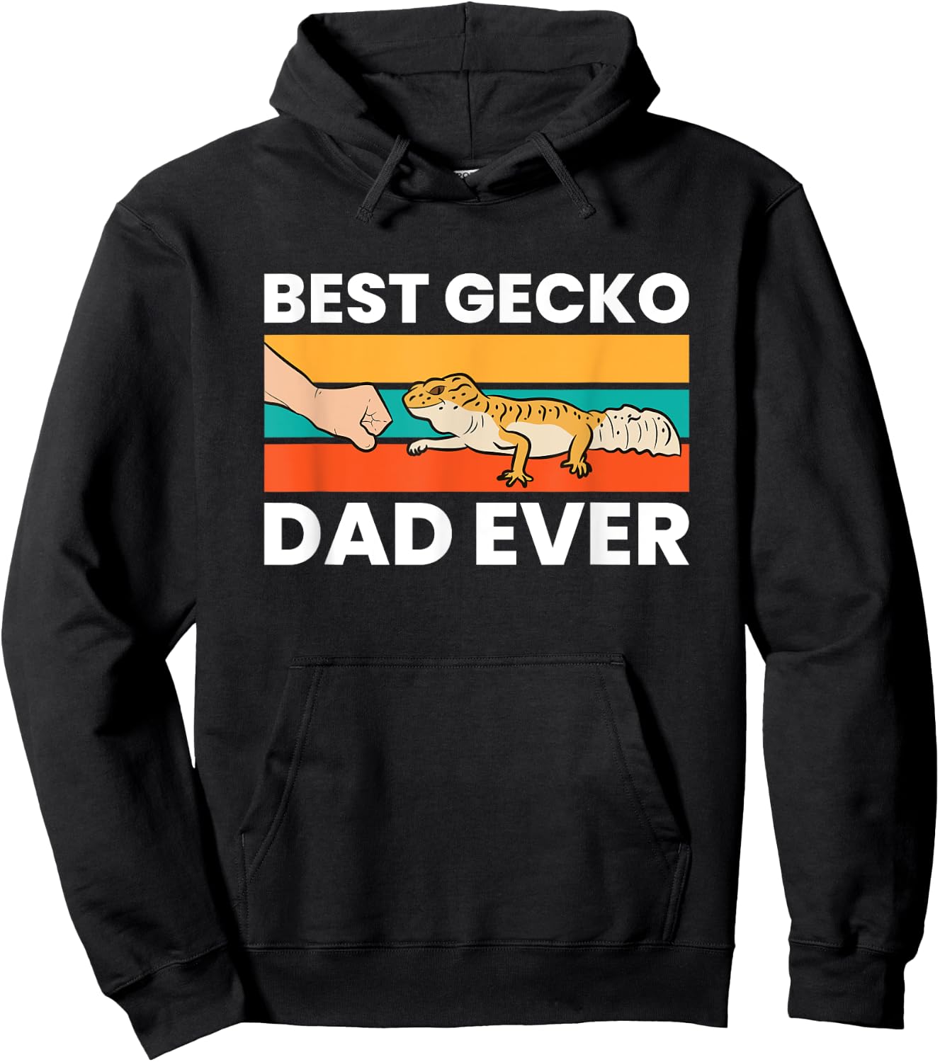 Best Gecko Dad Ever Lizard Leopard Gecko Hoodie - Hoodie | Black