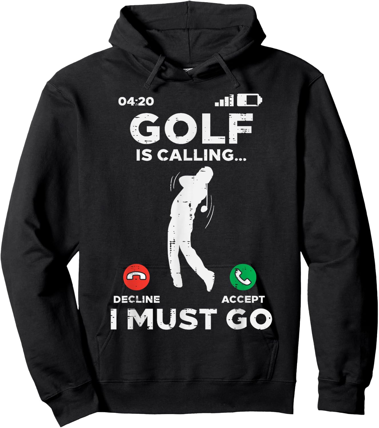 Golf Is Calling I Must Go Funny Golfing Golfer Men Women Dad Hoodie - Hoodie | Black