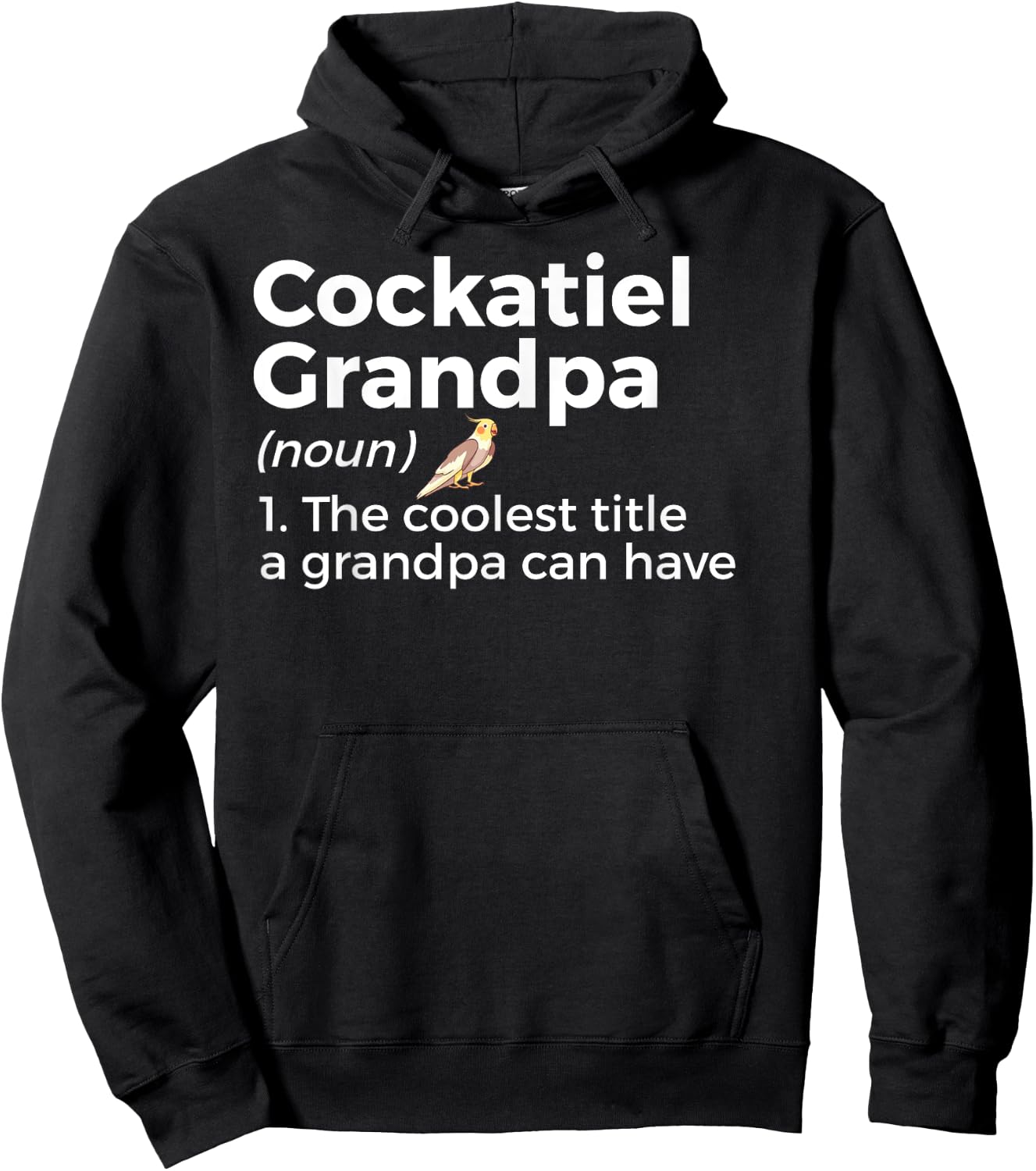 Cockatiel Grandpa Definition Funny Bird Lover Men Hoodie - Hoodie | Black