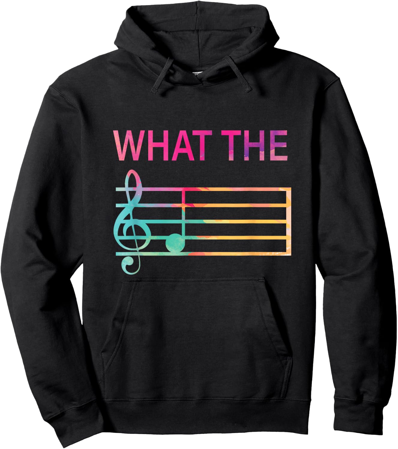 What The F Music Funny Clef Note music Humor Musician Gift Hoodie - Hoodie | Black