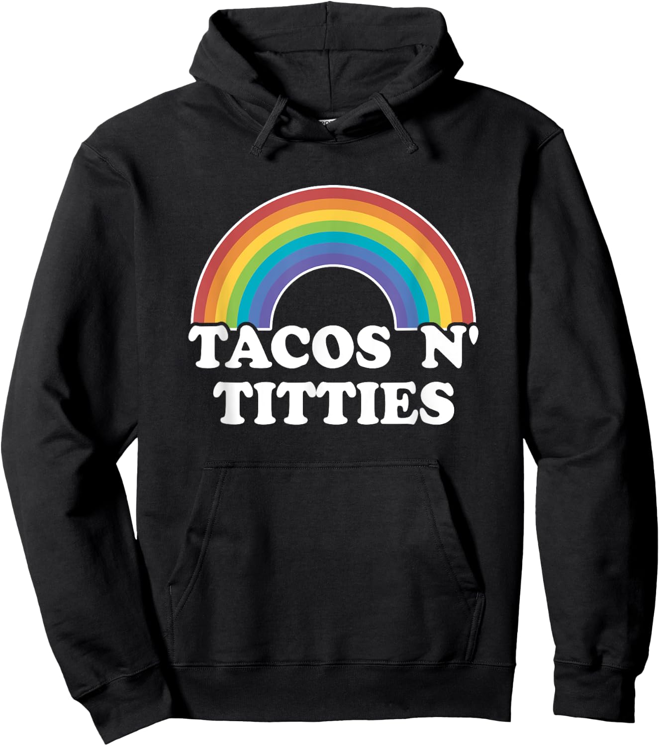 Lesbian Gay Pride Gifts Women Girl Tacos And Titties Rainbow Hoodie - Hoodie | Black