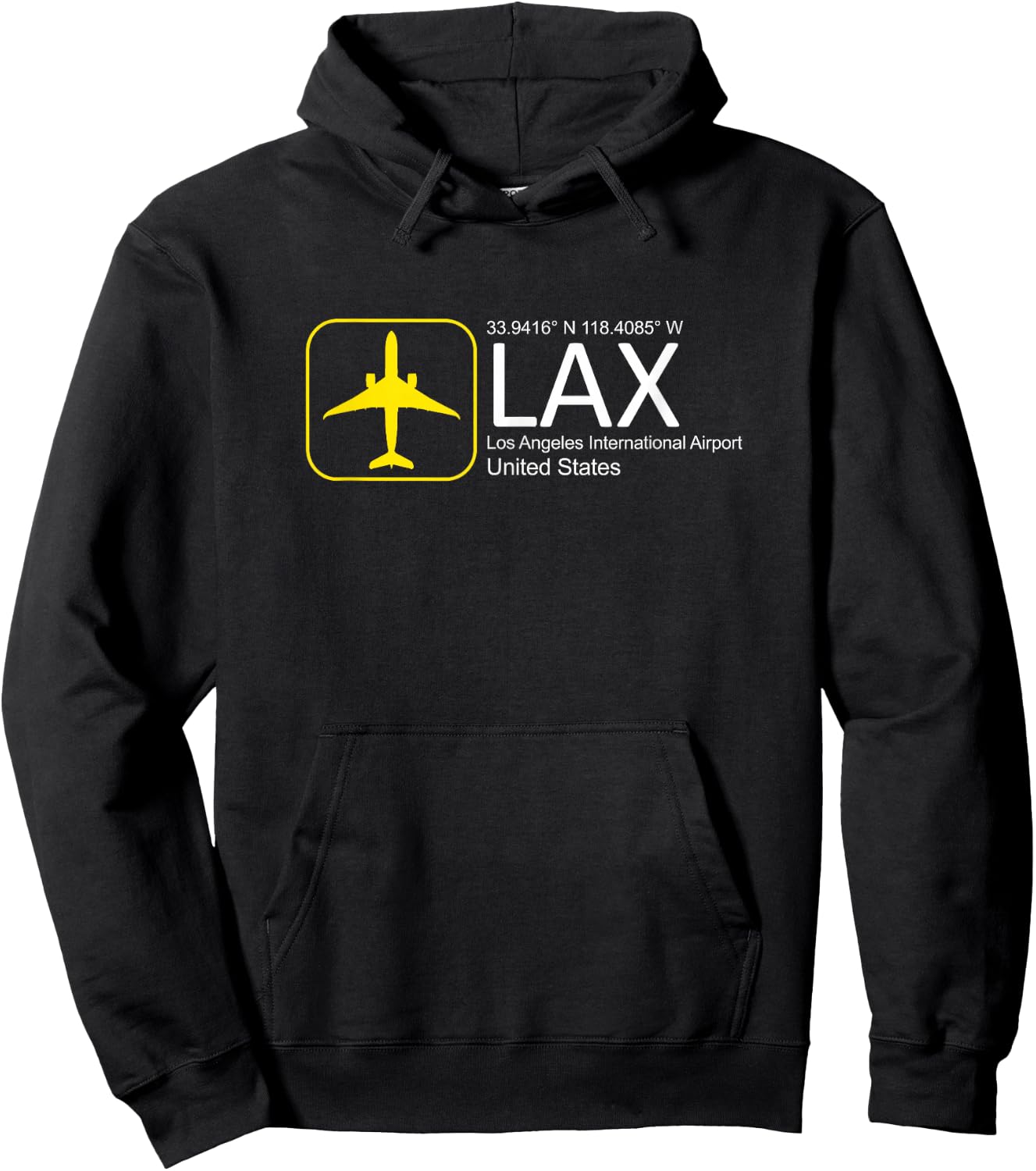 Los Angeles Shirt Airport California Crew LAX Flight Crew Hoodie - Hoodie | Black