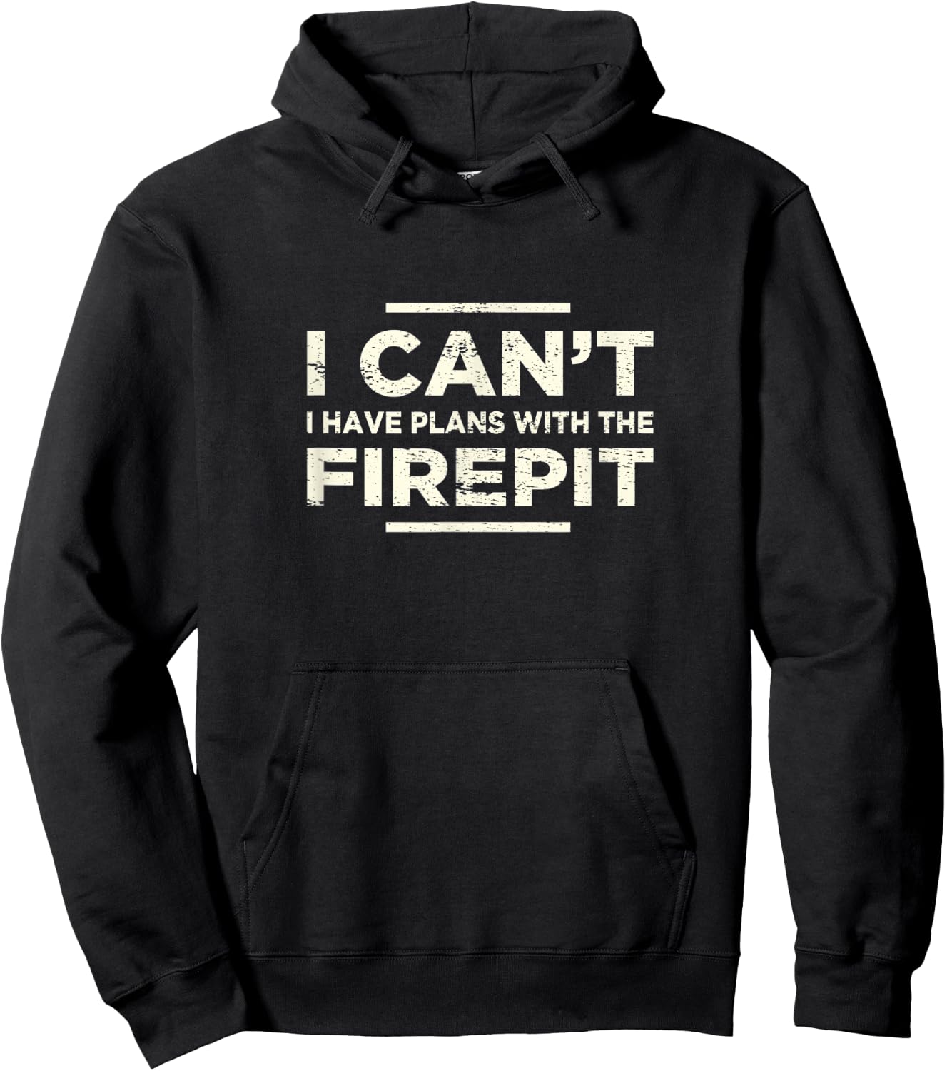I Can't I Have Plans With The Fireplace Camping Firepit Hoodie - Hoodie | Black