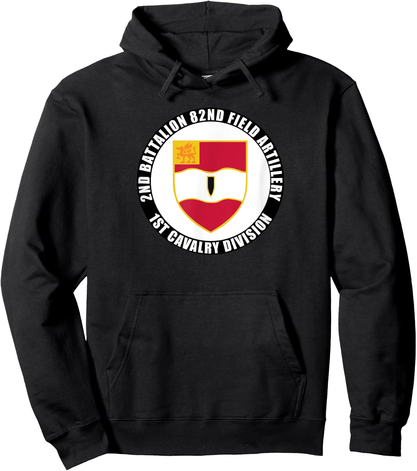 2nd Battalion 82nd Field Artillery 1st Cavalry Division Vet Hoodie - Hoodie | Black