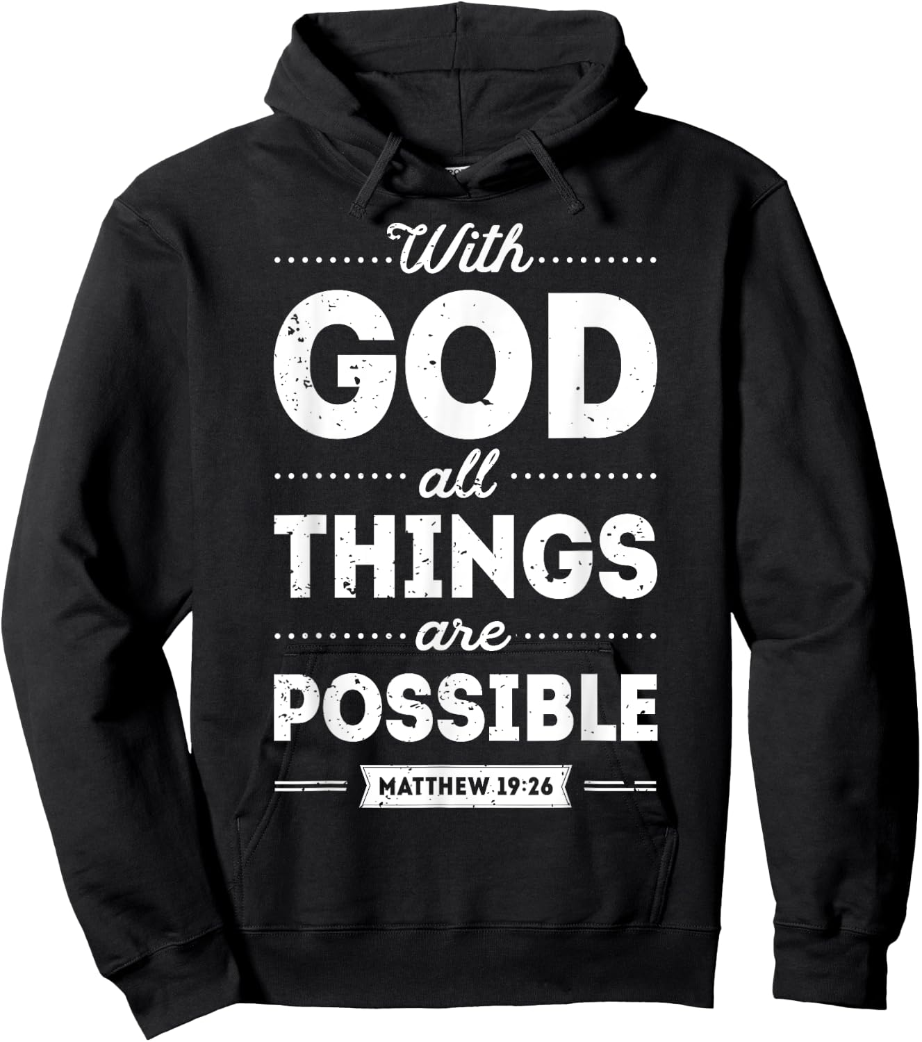 With God All Things Are Possible Christian Men Women Gifts Hoodie - Hoodie | Black