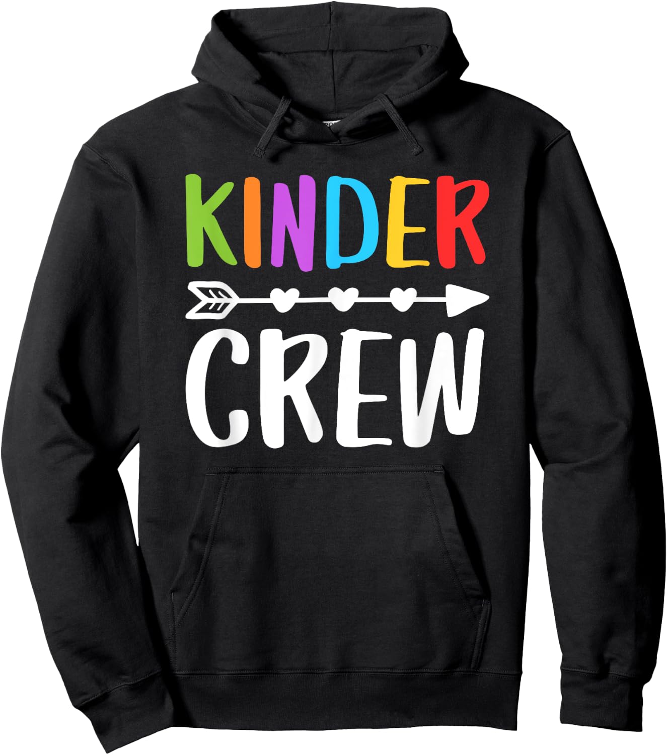 Kinder Crew Shirt Kindergarten Boy Girl Student Teacher Hoodie - Hoodie | Black