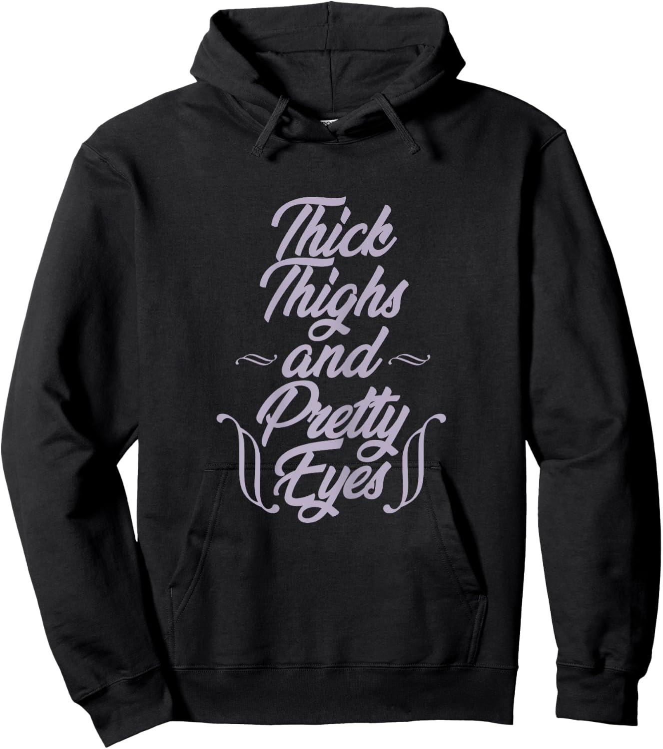 Curvy girl Thick Thighs and Pretty Eyes Chubby Plus Size Hoodie - Hoodie | Black