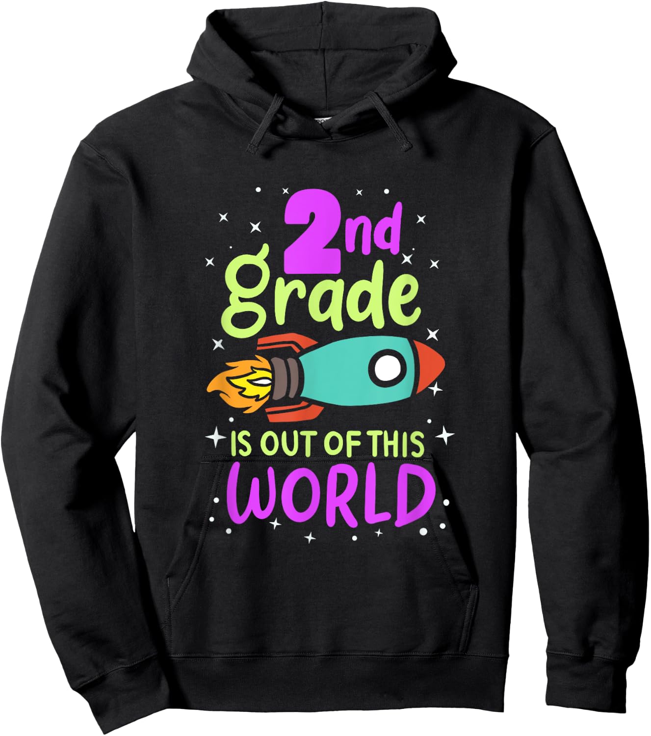 2nd Grade Is Out Of This World 2nd Grader Rocket Costume Hoodie - Hoodie | Black