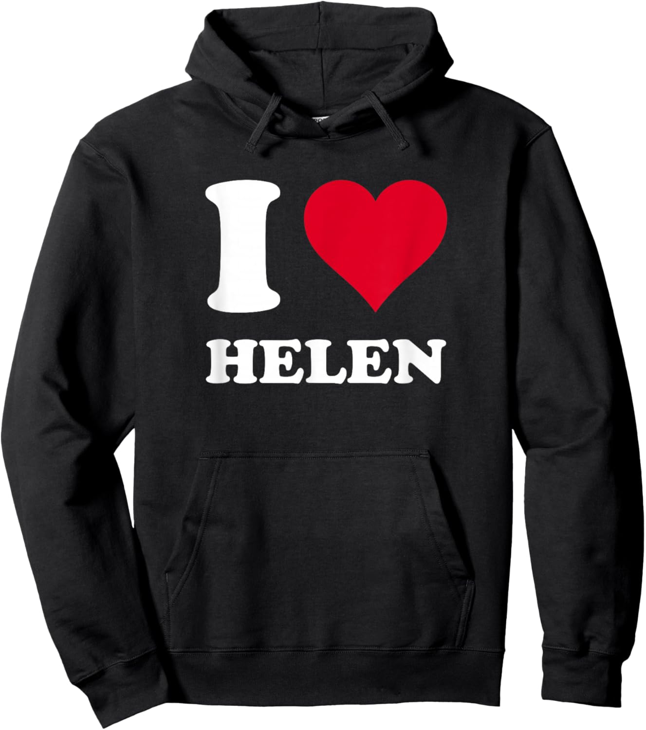 Red Heart I Love Helen Hoodie - Hoodie | Black