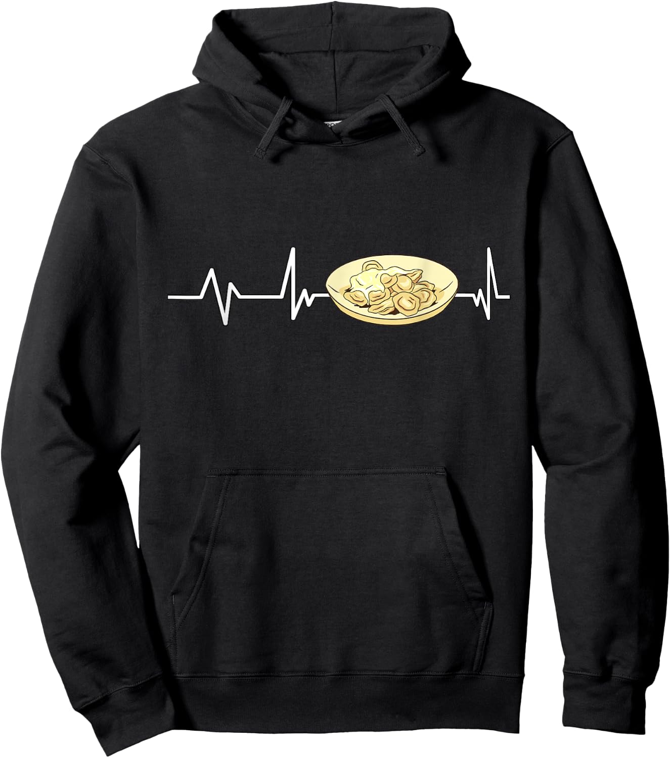 Pelmeni Heartbeat Pelmeni Gift Pelmeni Hoodie - Hoodie | Black