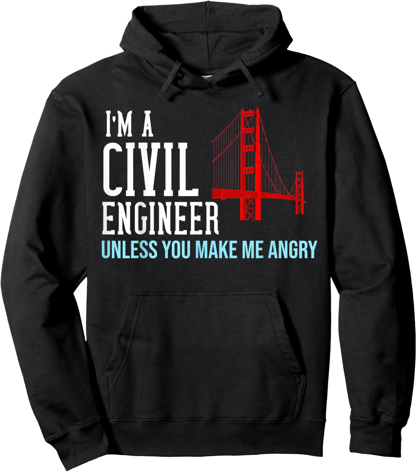 Civil Engineer Gift Funny Bridge Engineering Hoodie - Hoodie | Black