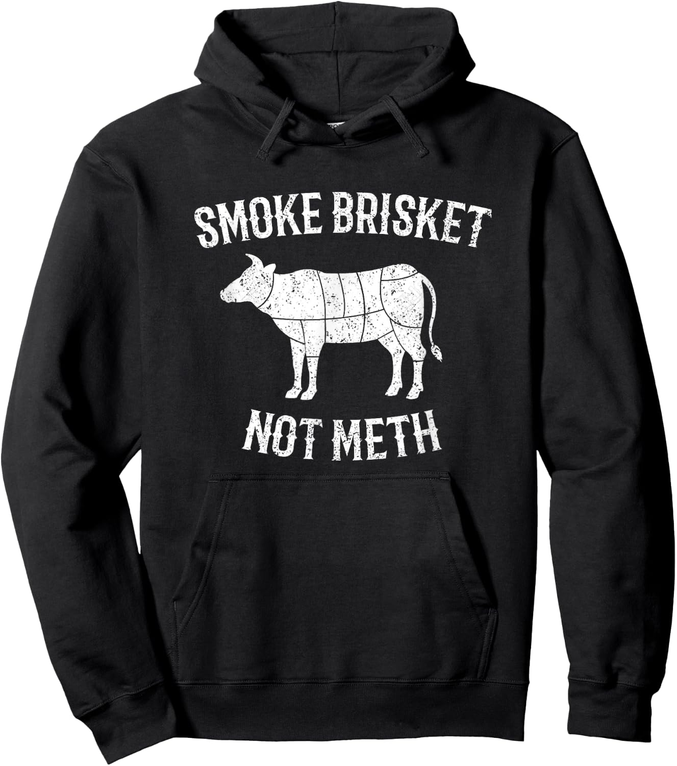 Smoke Brisket Not Meth Grilling Barbecue BBQ Hoodie - Hoodie | Black