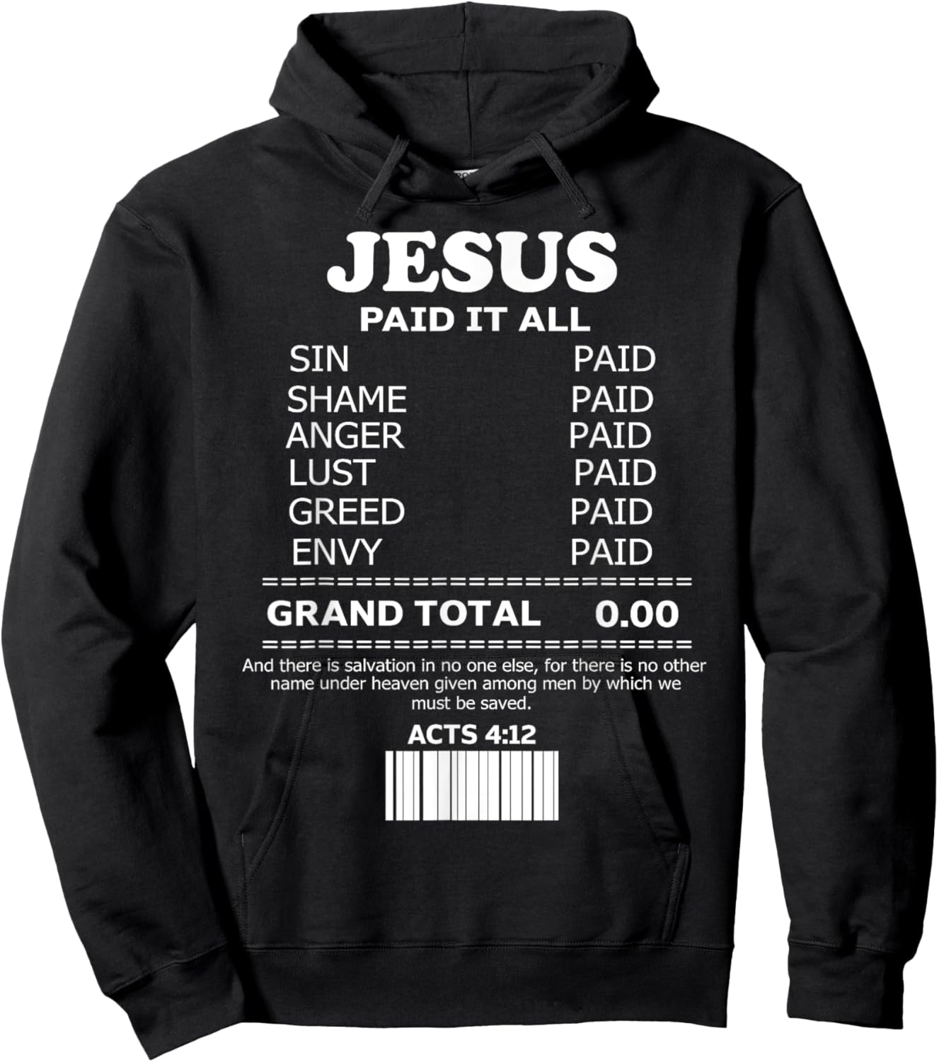 Jesus Paid It All Hoodie - Hoodie | Black