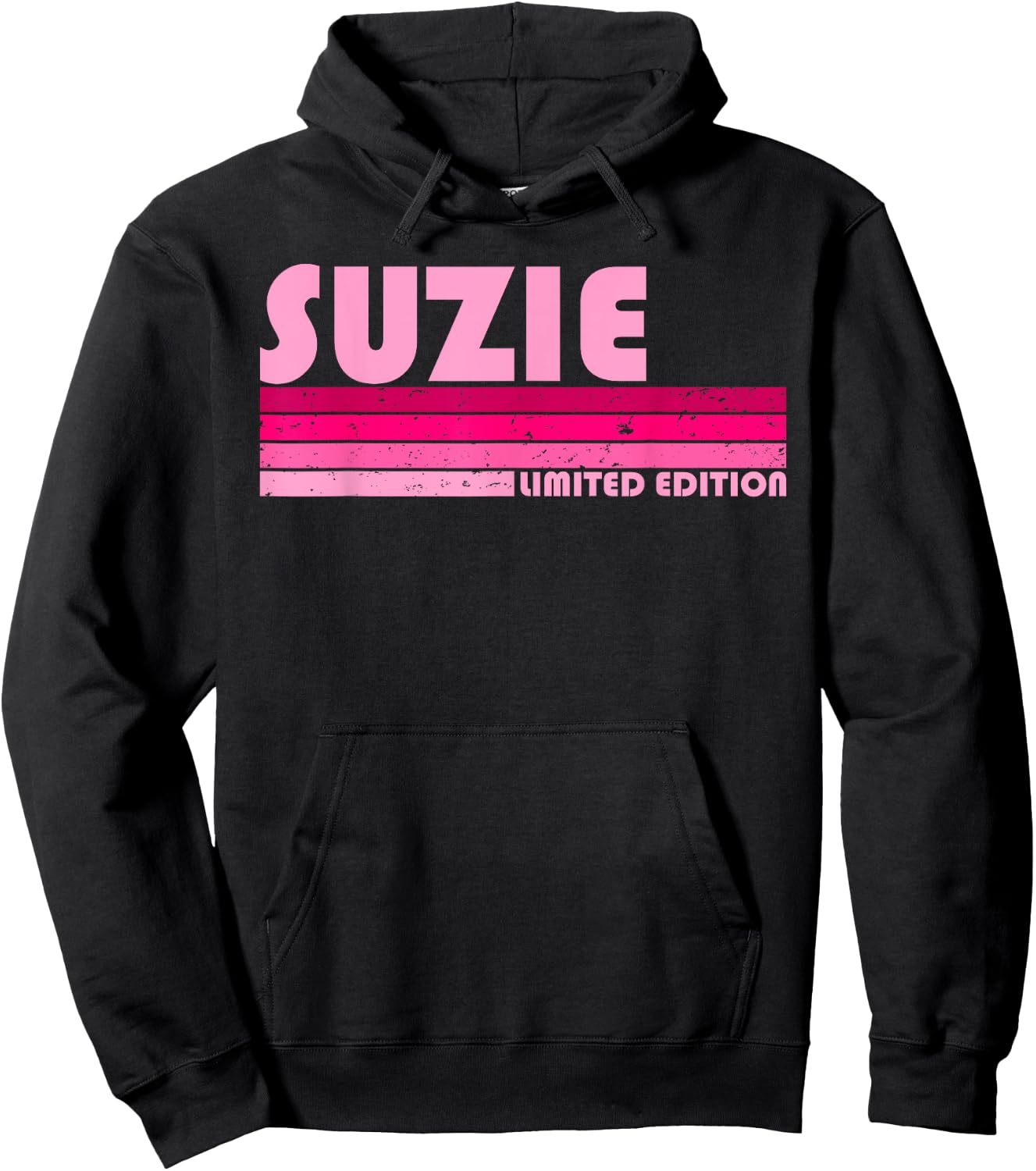SUZIE Name Personalized Retro Vintage 80s 90s Birthday Hoodie - Hoodie | Black