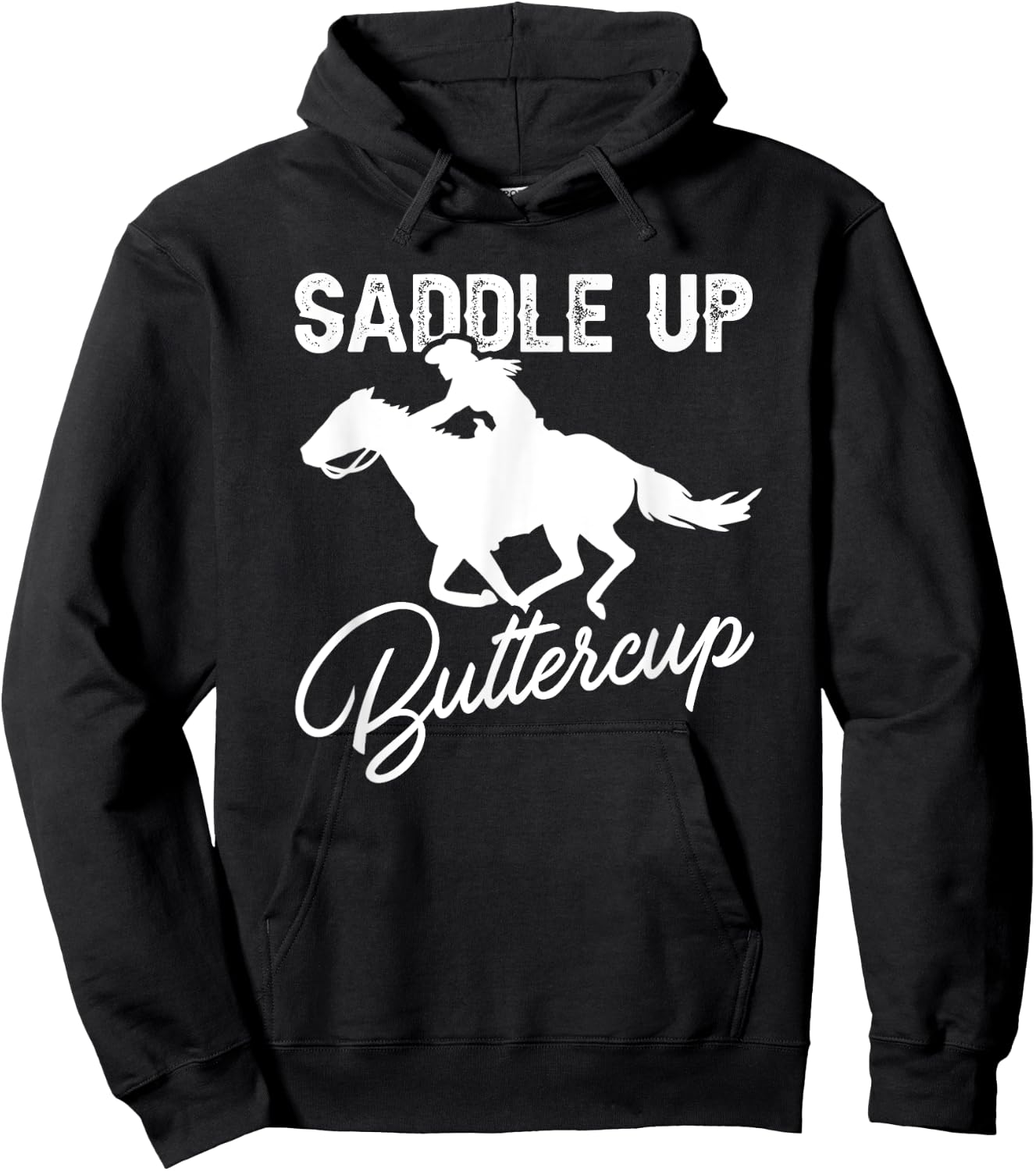 Cowgirl Cowboy Shirt Saddle Up Buttercup Rodeo Shirt Hoodie - Hoodie | Black