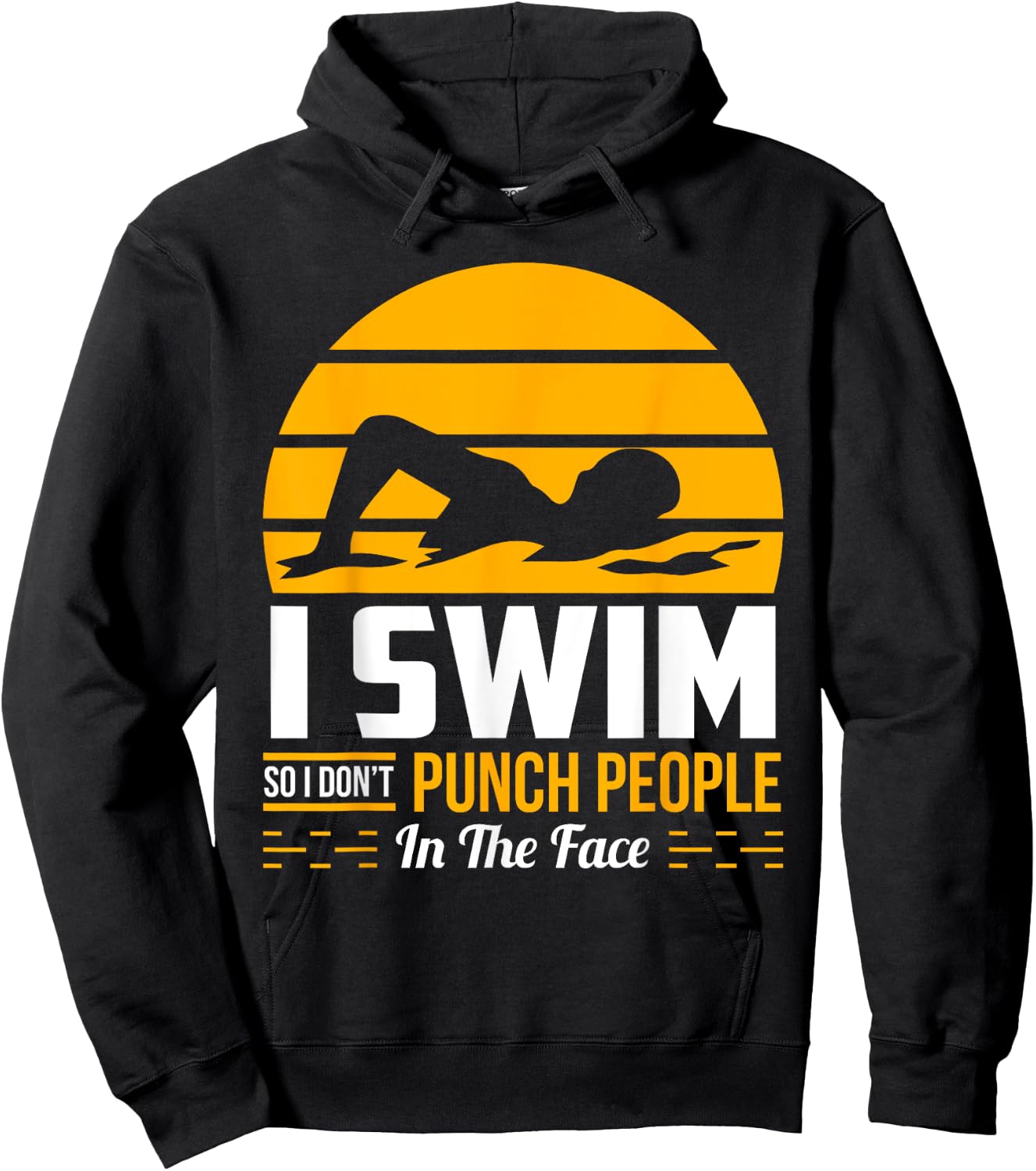 Swimming Gift Funny Swimmer Race Sport Sarcastic Humor Gift Hoodie - Hoodie | Black