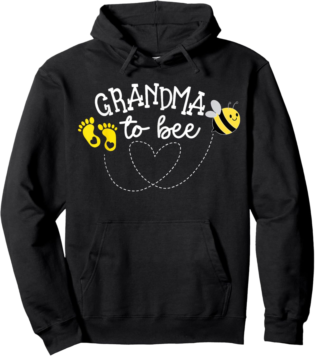 Grandma to Bee Pregnancy Announcement Baby Shower Hoodie - Hoodie | Black