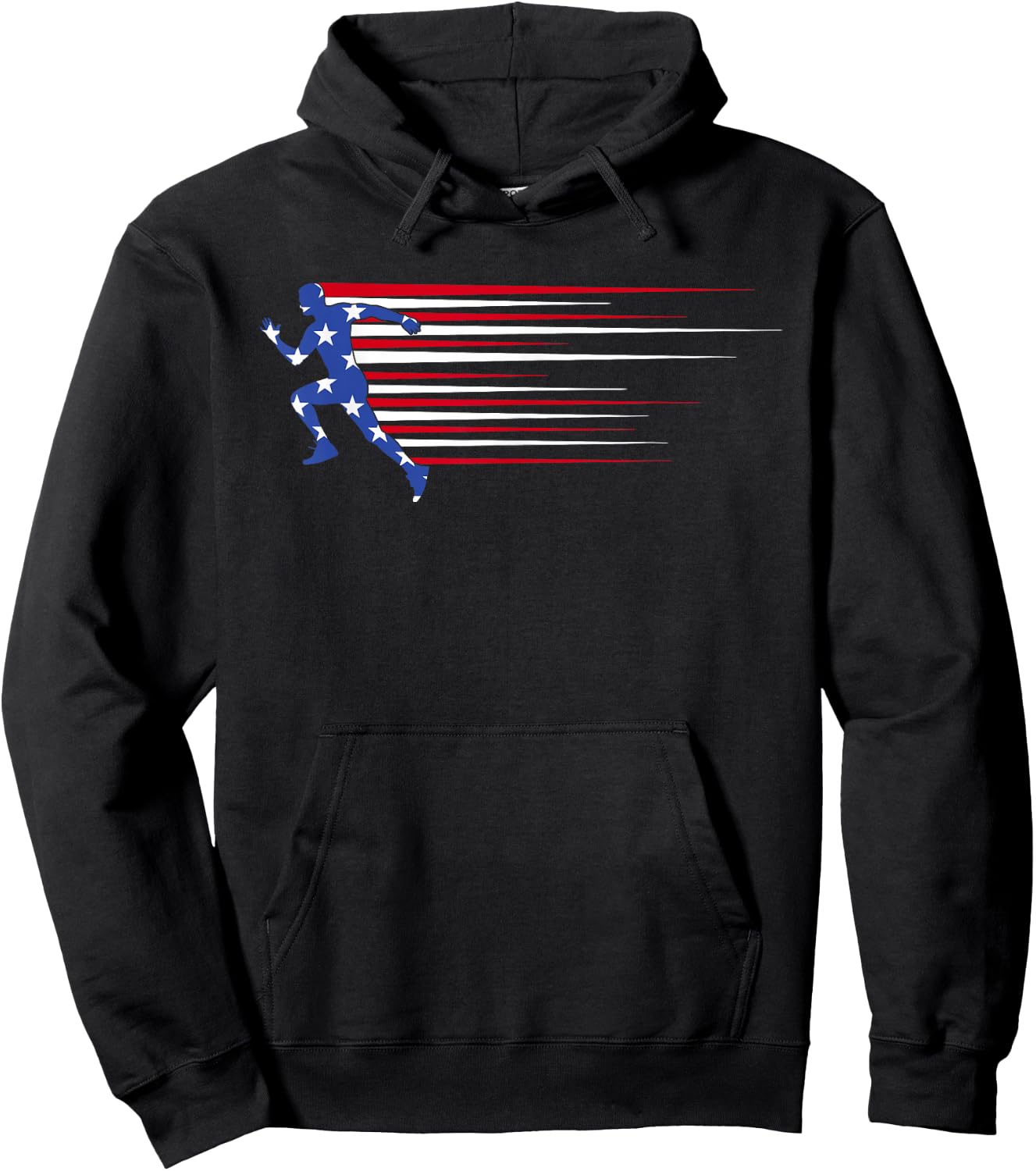 Best USA American Flag Track and Field Gift Team Men Women Hoodie - Hoodie | Black