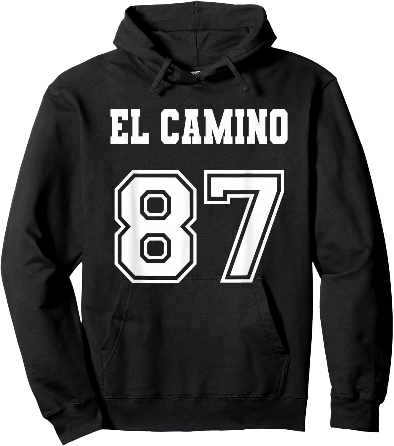 Jersey Style El Camino 87 1987 Hoodie - Hoodie | Black