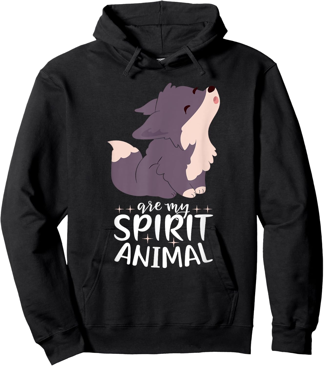 Wolves Are My Spirit Animal I Cute Wolf I Girl Wolf Hoodie - Hoodie | Black