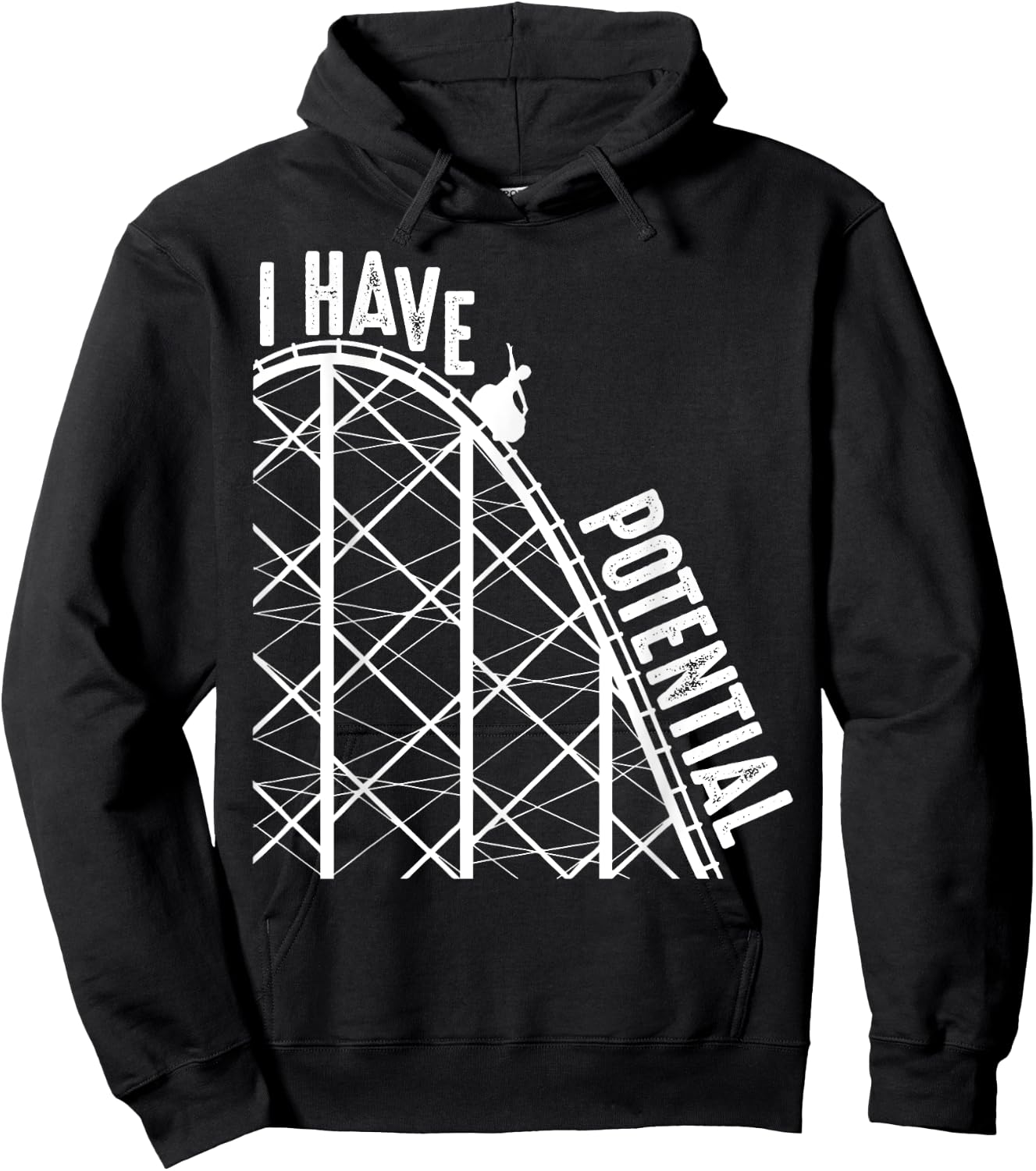 Funny I Have Potential | Cool Roller Coaster Physics Gift Hoodie - Hoodie | Black