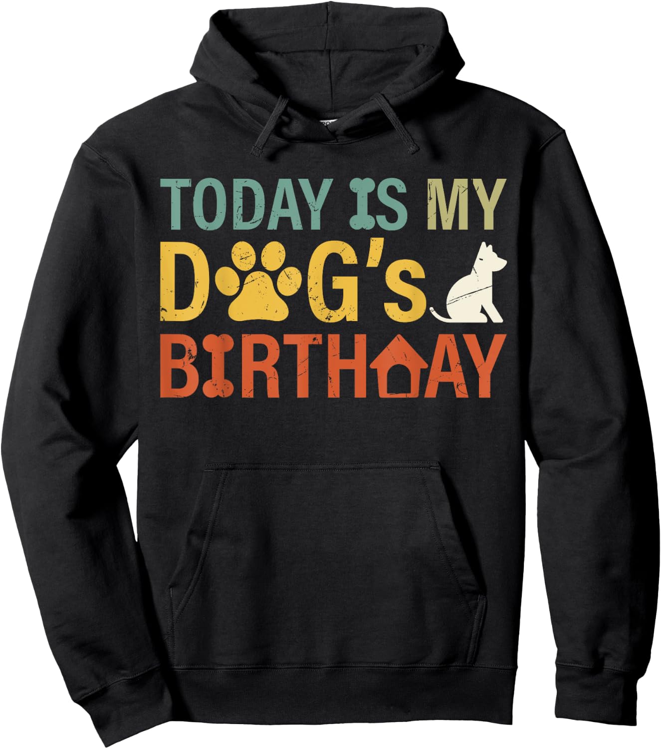 Today is My Dogs Birthday Boy Dog Mom Women Pet Owner Gifts Hoodie - Hoodie | Black