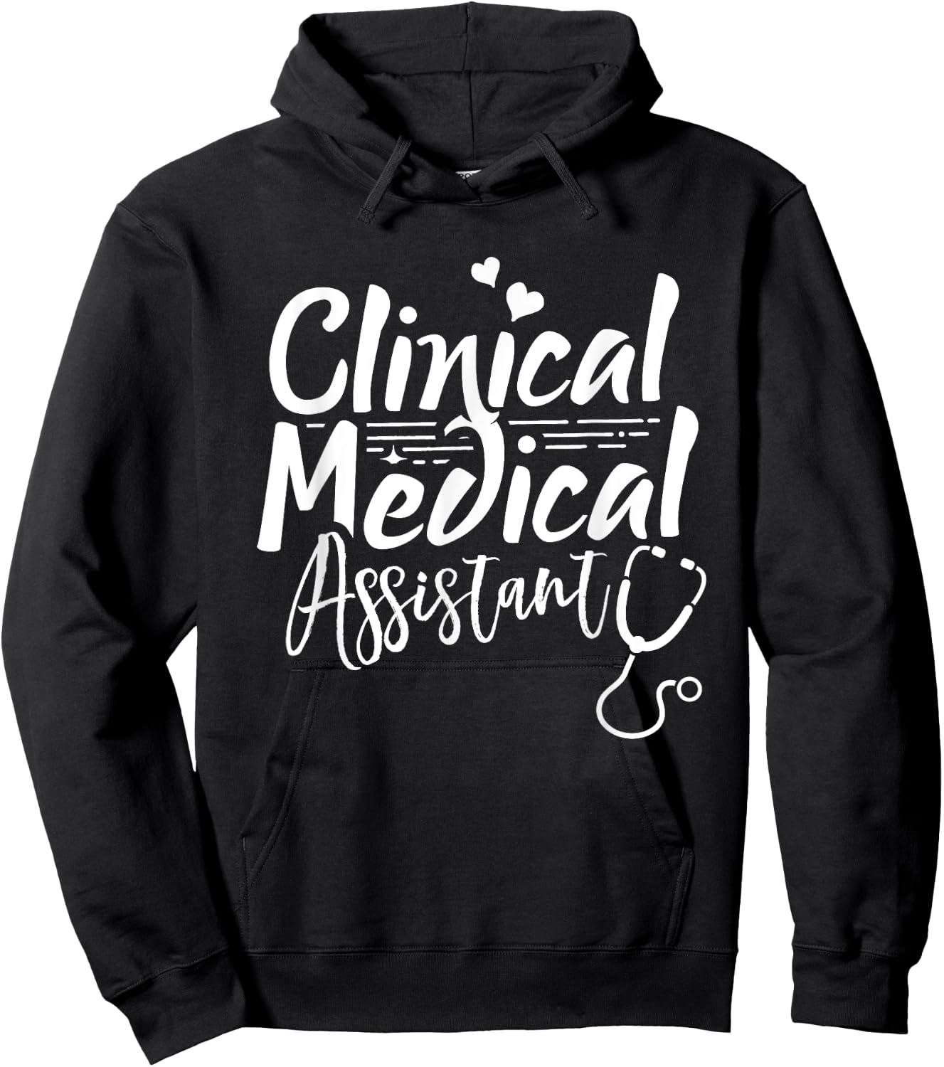Clinical Medical Assistant Healthcare Technical Nurse Hoodie - Hoodie | Black