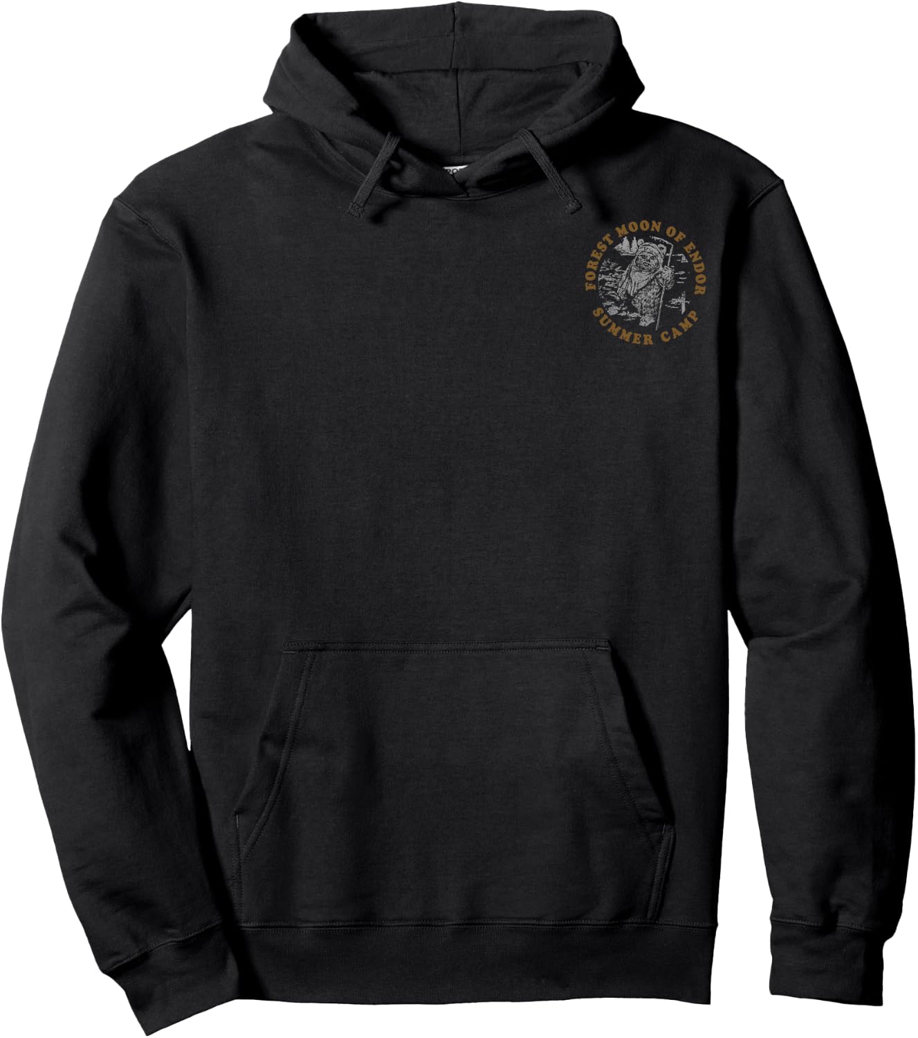 Star Wars Endor Ewoks Pocket Logo Front & Back Hoodie - Hoodie | Black