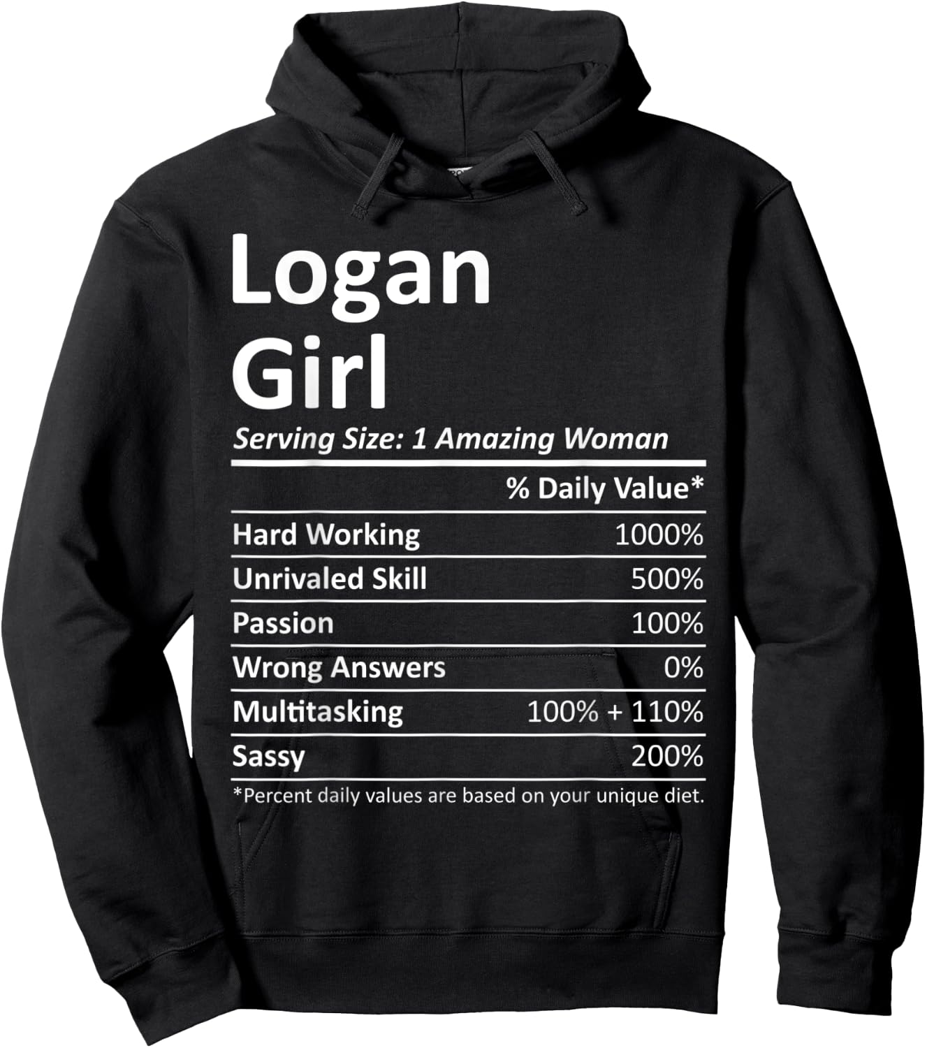 LOGAN GIRL UT UTAH Funny City Home Roots USA Gift Hoodie - Hoodie | Black