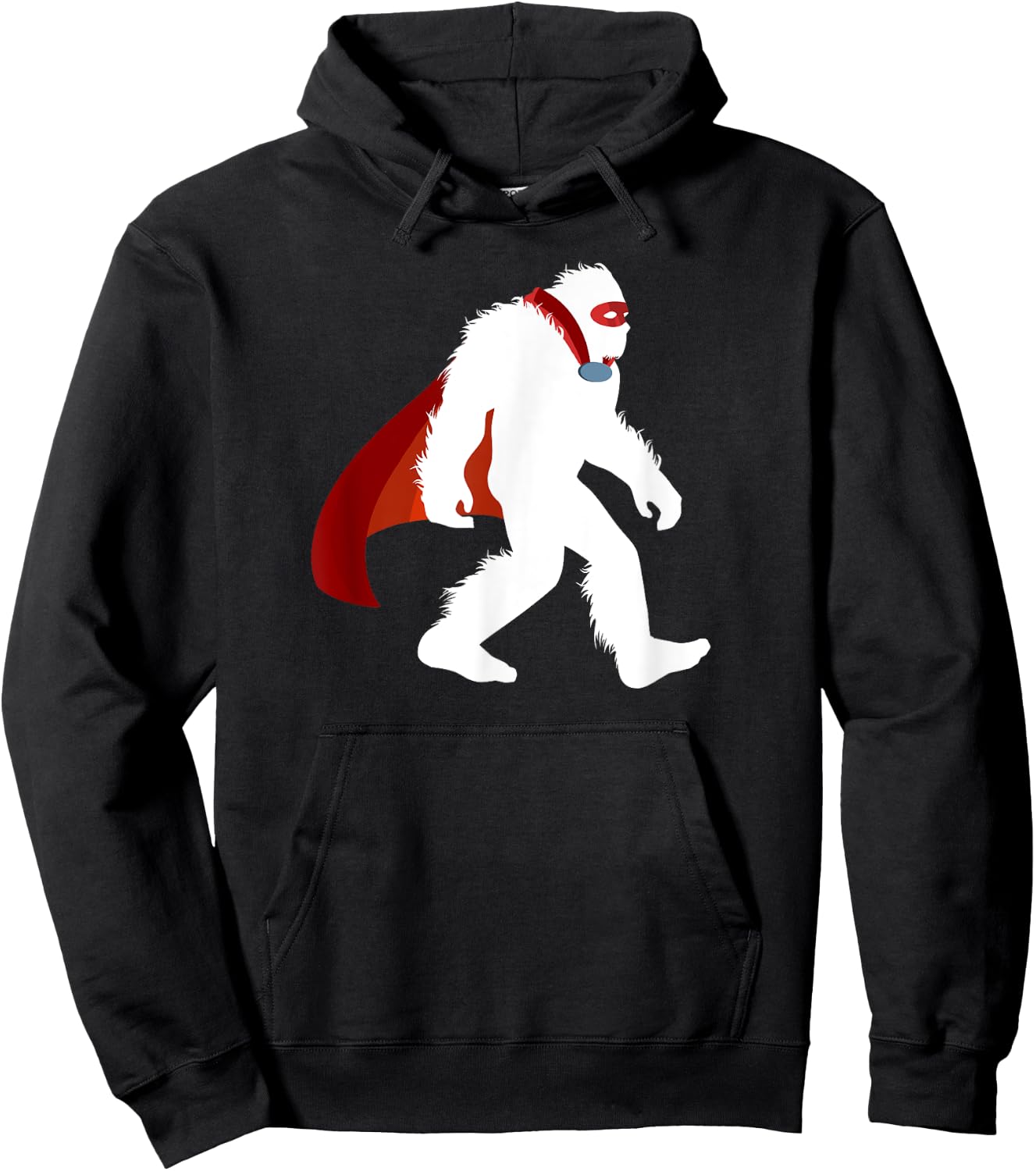 Fun Bigfoot Superhero Vigilantism Cryptid Sasquatch Crusader Hoodie - Hoodie | Black