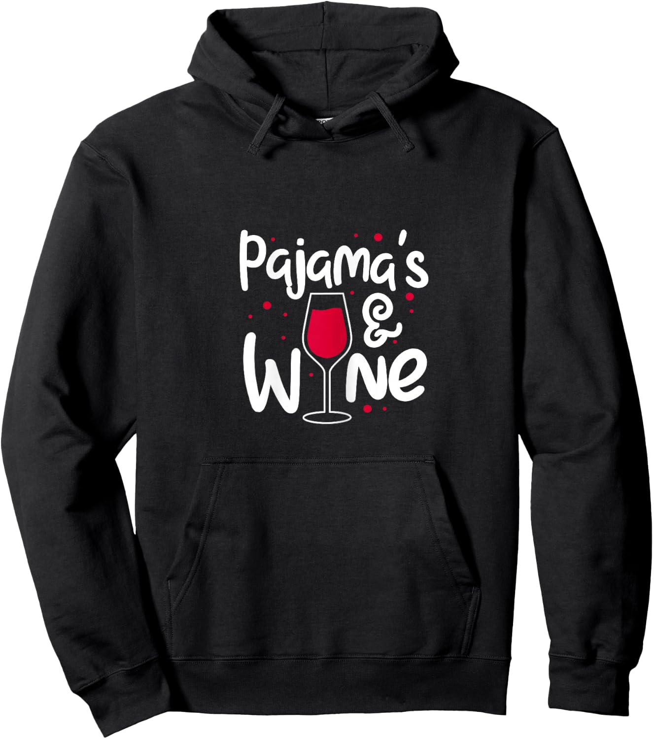 Wine Pajamas Funny Wine Glass Pajama Drinking Party Hoodie - Hoodie | Black