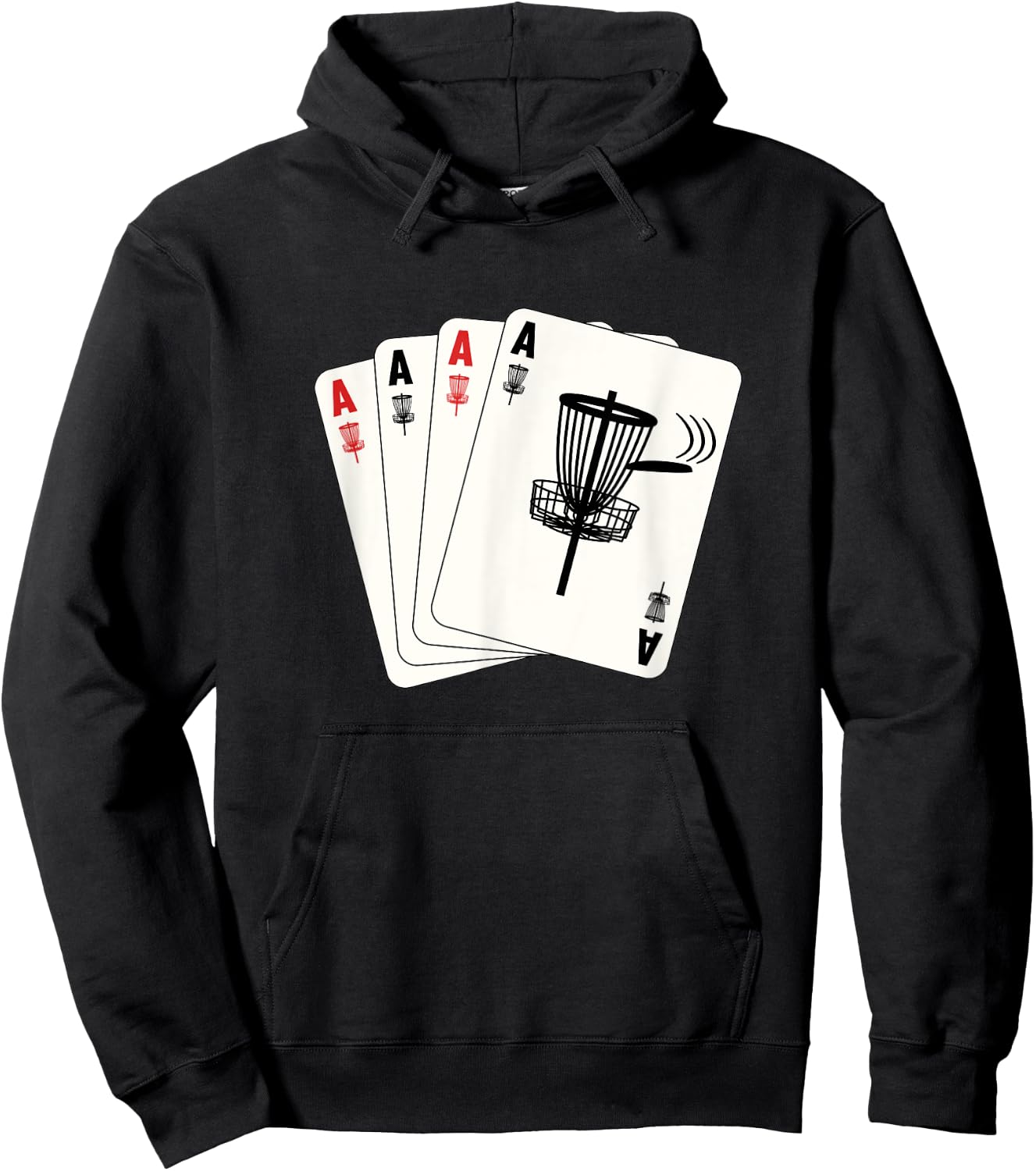 Frisbee Golf Hole In One Ace Cards Funny Disc Golf Hoodie - Hoodie | Black