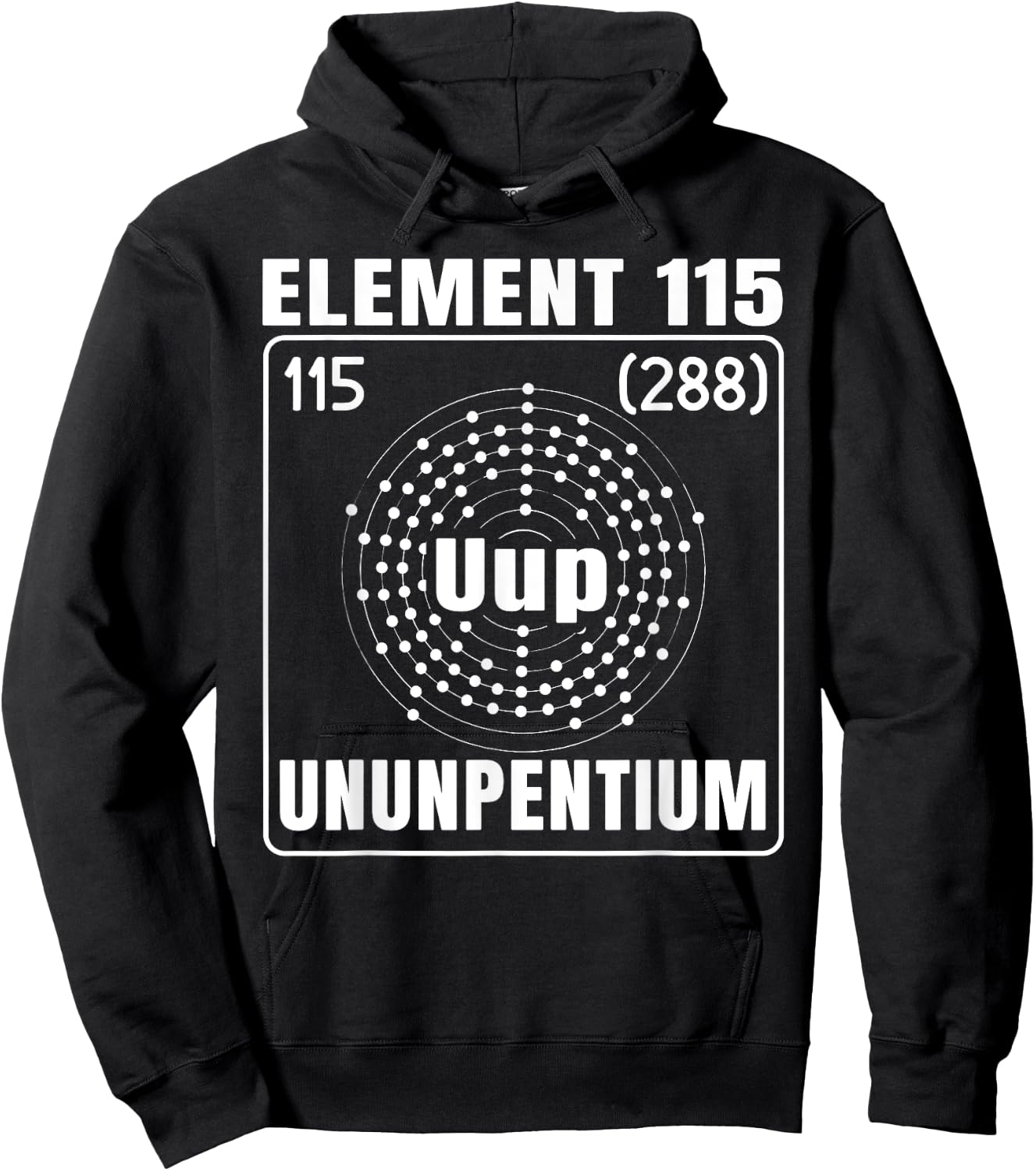 Element 115 Ununpentium UFO Abduction Extraterrestrial Hoodie - Hoodie | Black