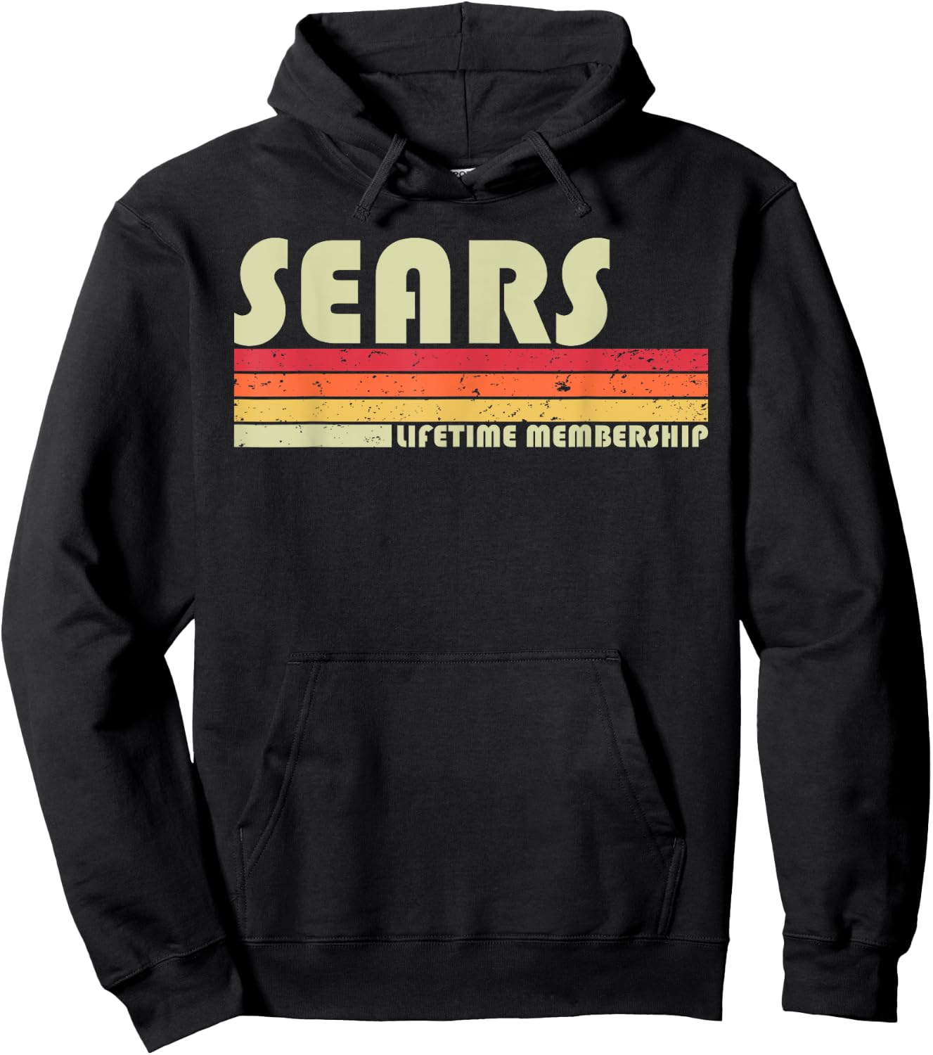 SEARS Surname Funny Retro Vintage 80s 90s Birthday Reunion Hoodie - Hoodie | Black