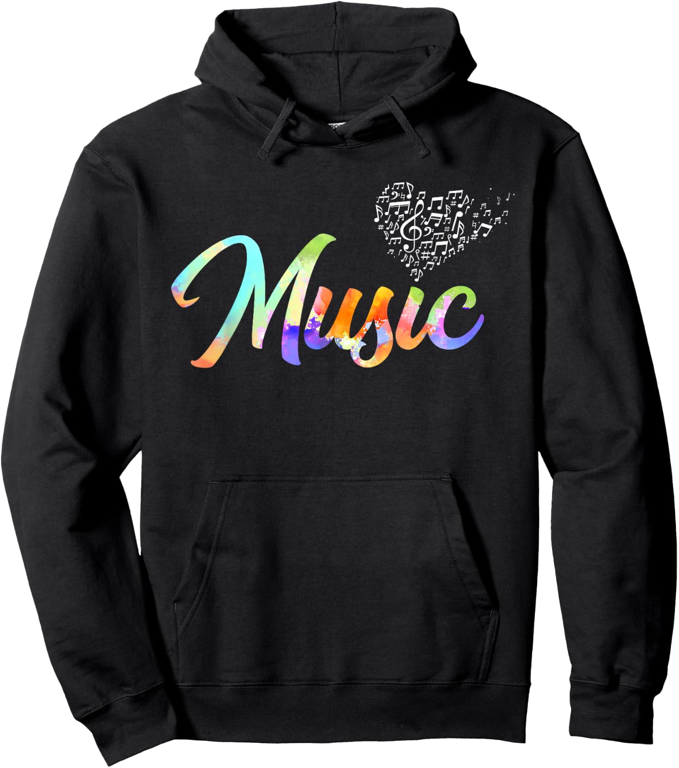 Musical Instrument Player Music Notes Treble Clef Gift Hoodie - Hoodie | Black