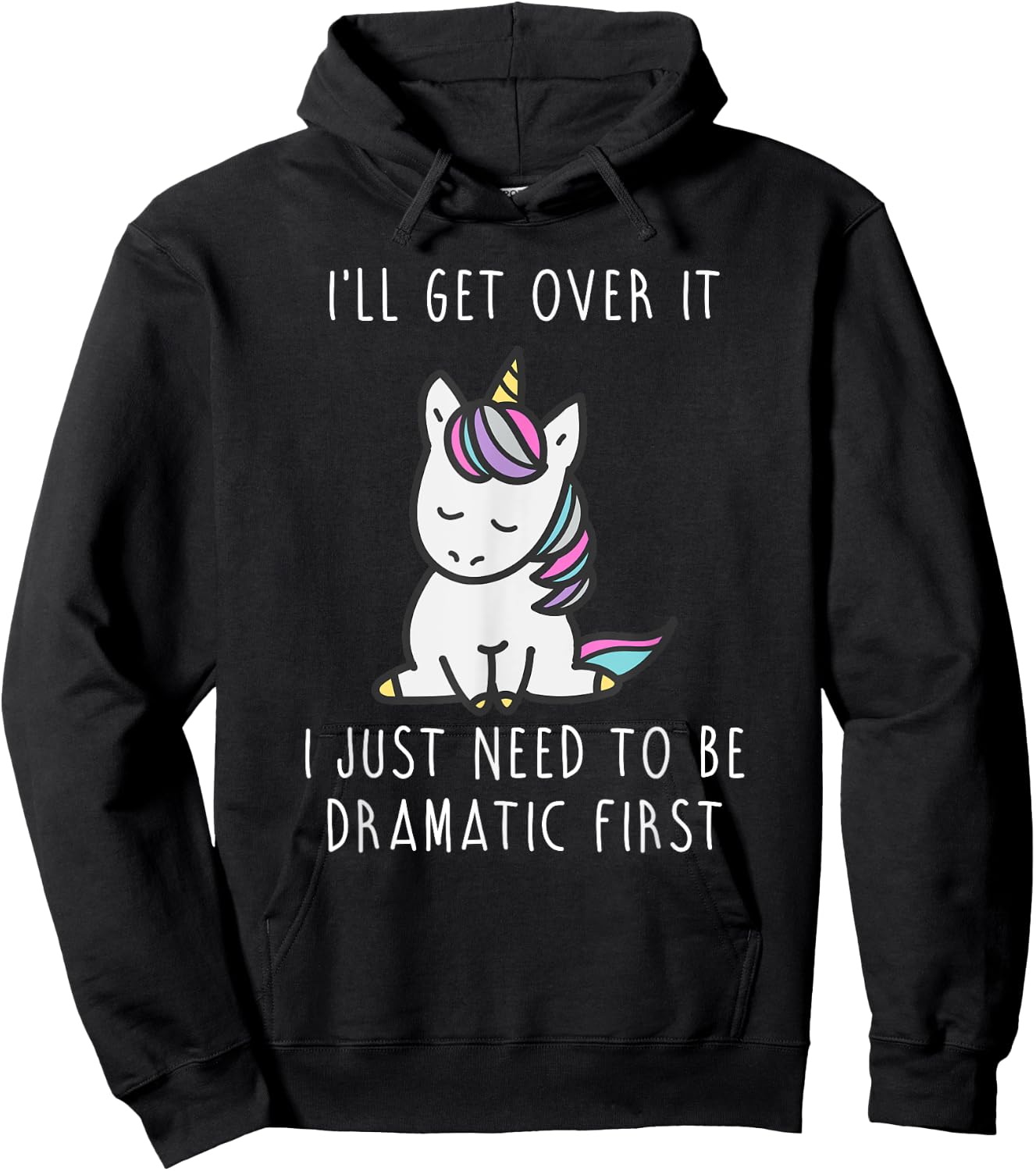 Just Need To Be Dramatic Shirts For Kids Unicorn Shirt Hoodie - Hoodie | Black