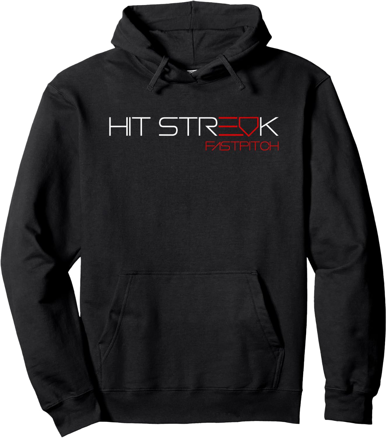 Hit Streak Softball Modern Text Hoodie - Hoodie | Black