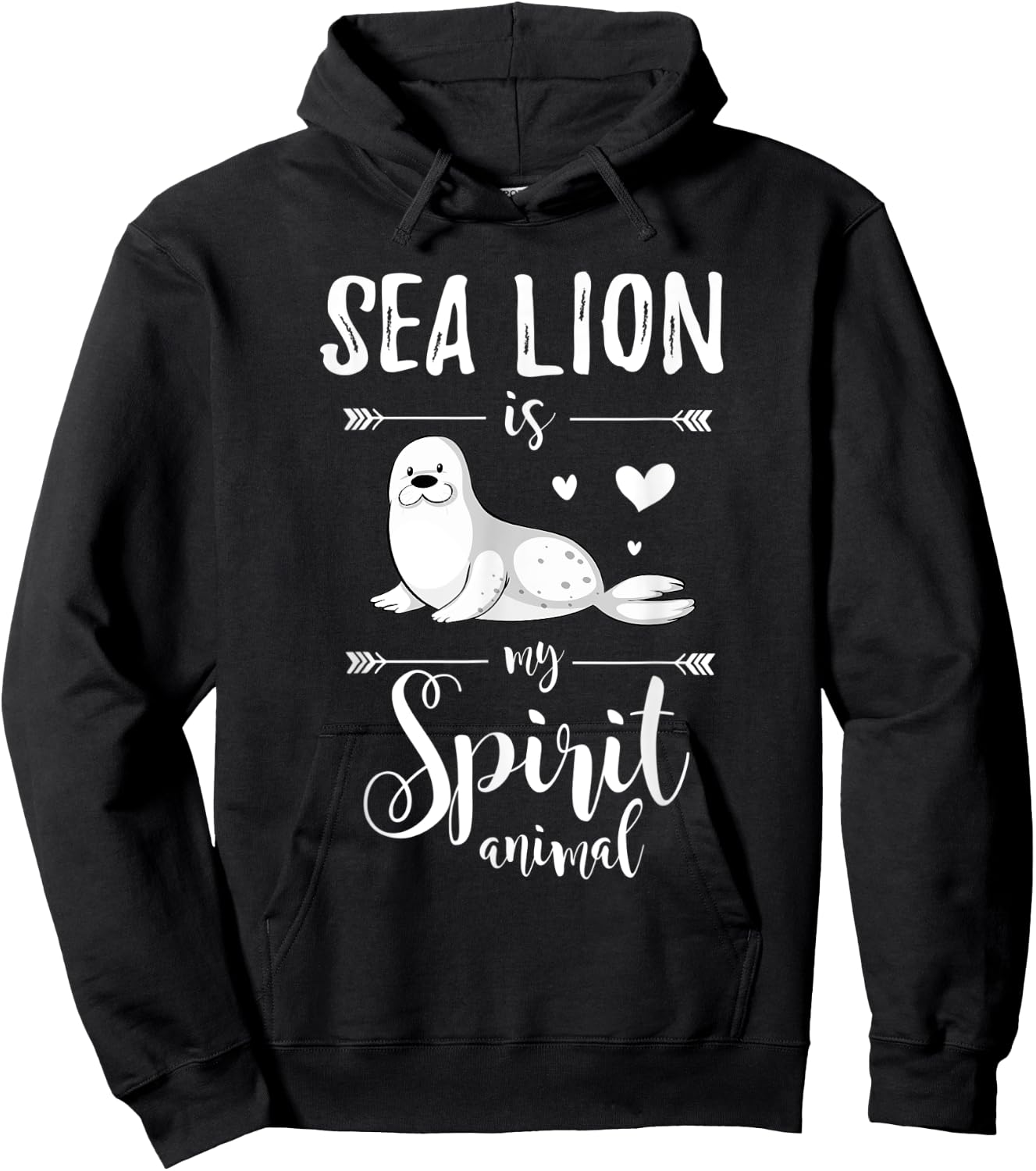 Sea Lion Is My Spirit Animal Sea Lion Hoodie - Hoodie | Black