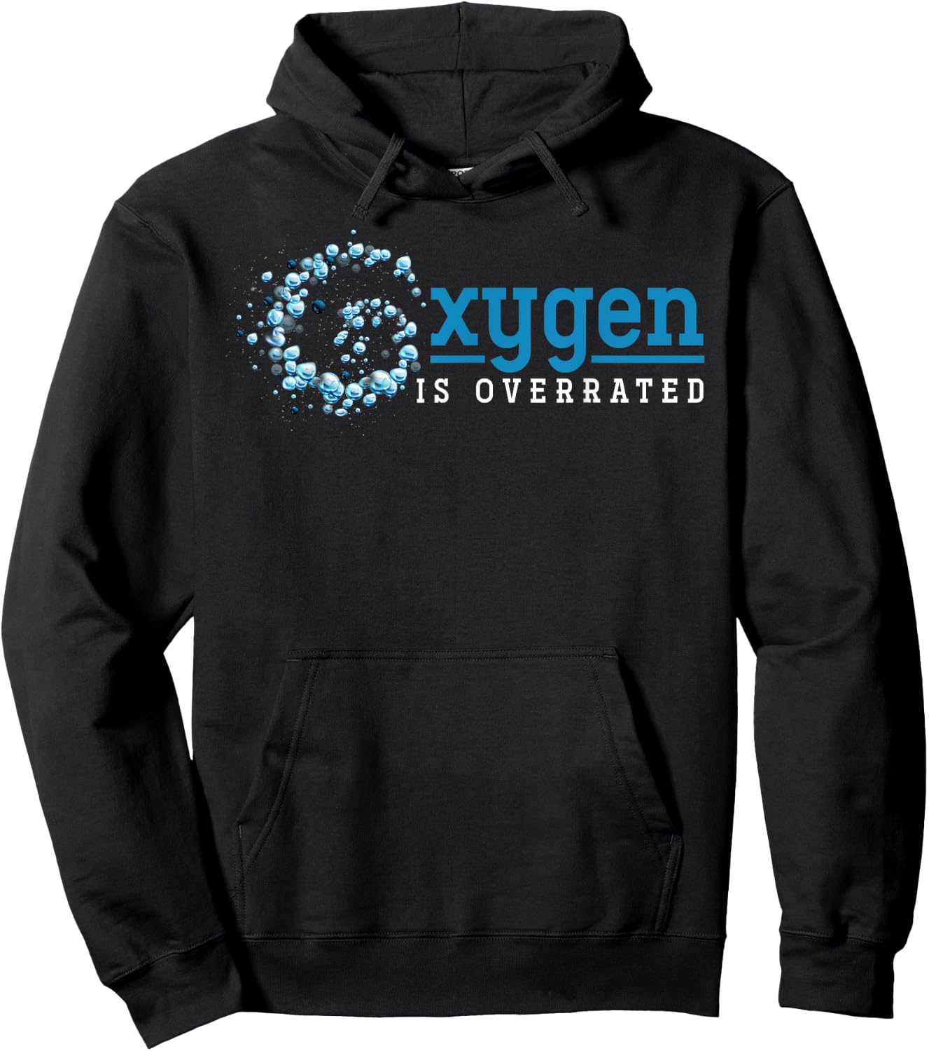 Swim Sport Swimmer Oxygen Is Overrated Funny Swimming Hoodie - Hoodie | Black