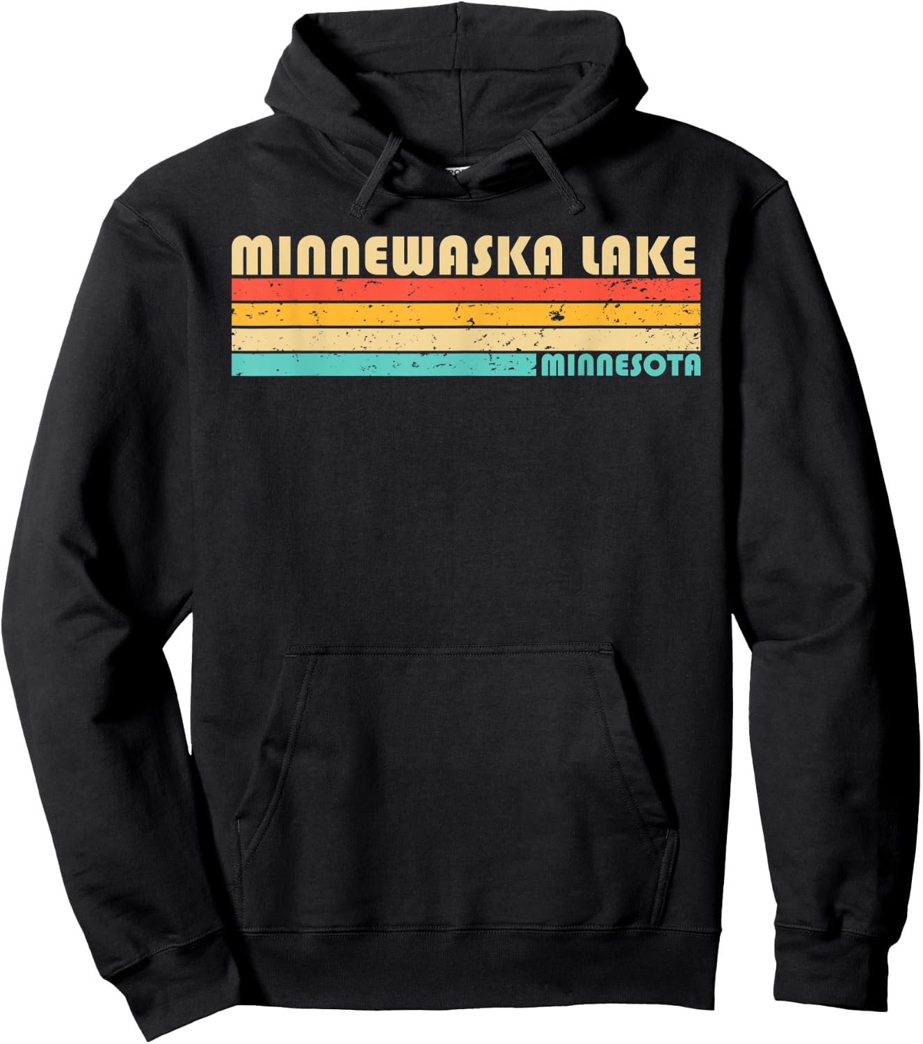 MINNEWASKA LAKE MINNESOTA Funny Fishing Camping Summer Women Kids Hoodie - Hoodie | Black